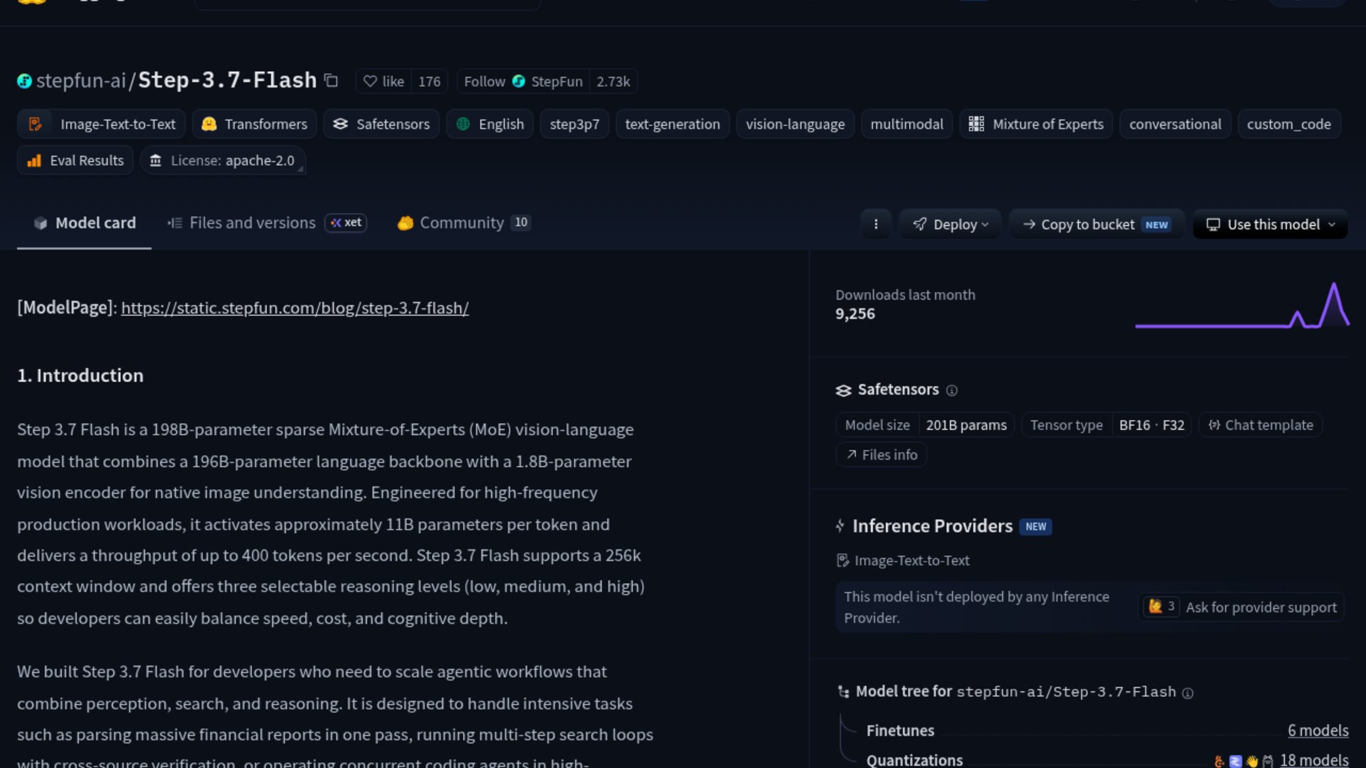 Stepfun AI has launched Step 3.7 Flash, a 198B sparse Mixture-of-Experts vision-language model optimized for high-speed agentic coding and browser automation.