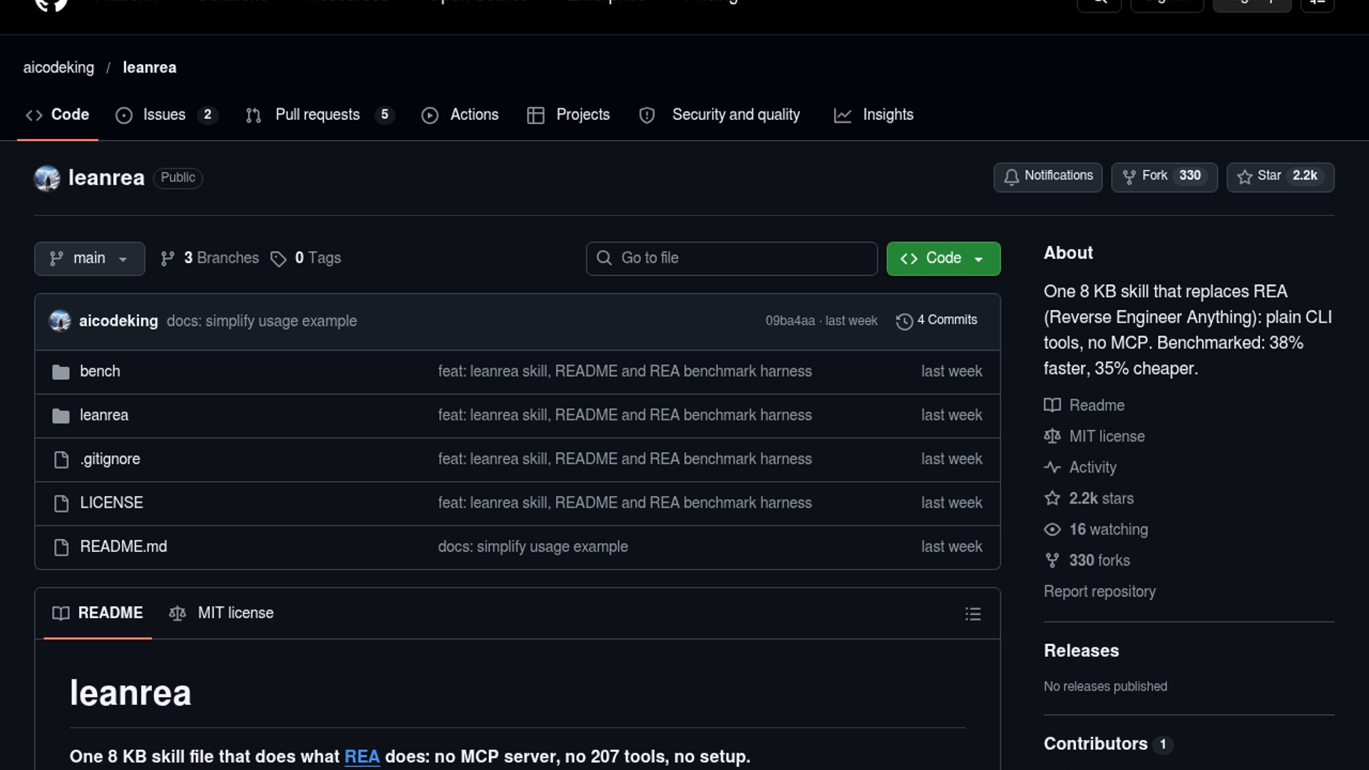 leanrea Cuts Reverse-Engineering Agent Overhead