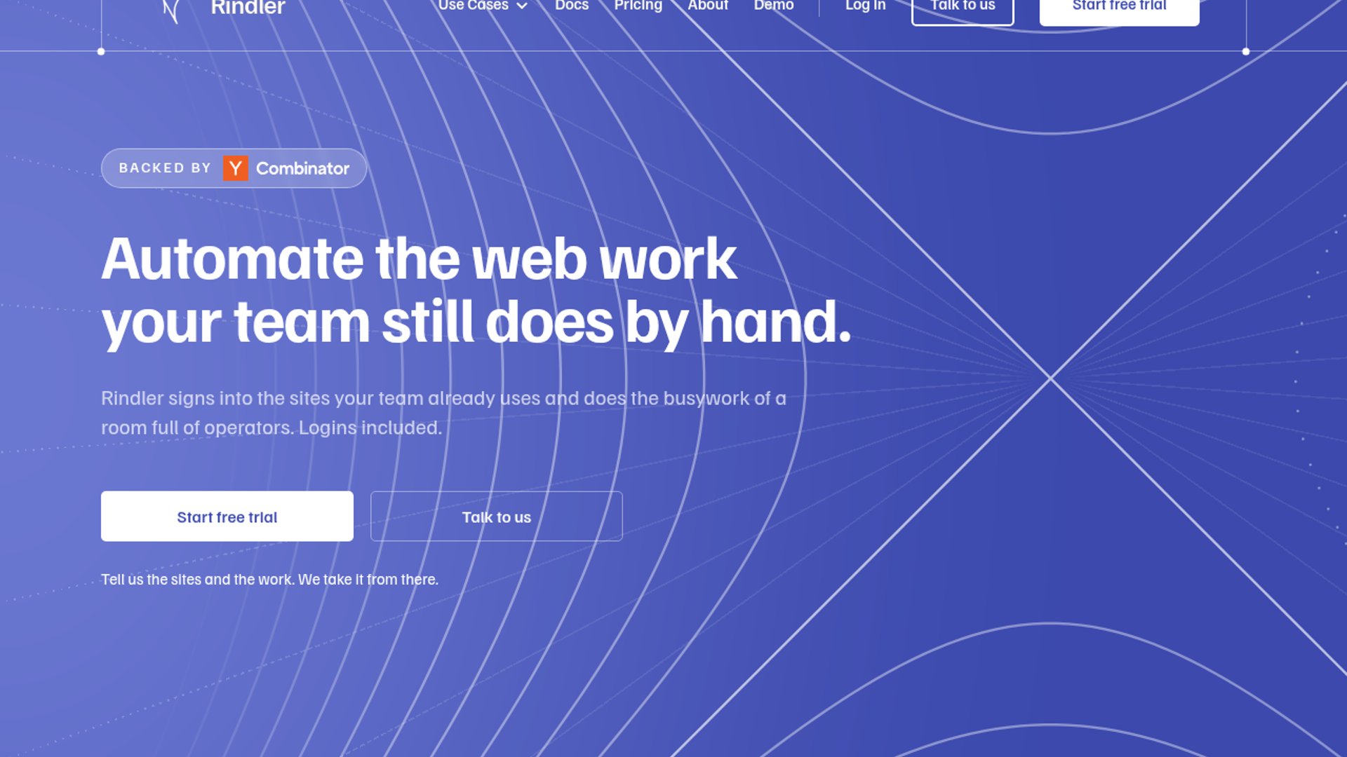 Rindler automates web tasks via pre-mapped workflows
