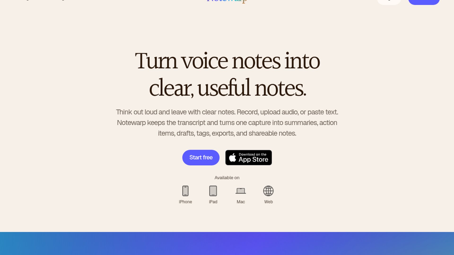 Notewarp turns raw inputs into structured notes