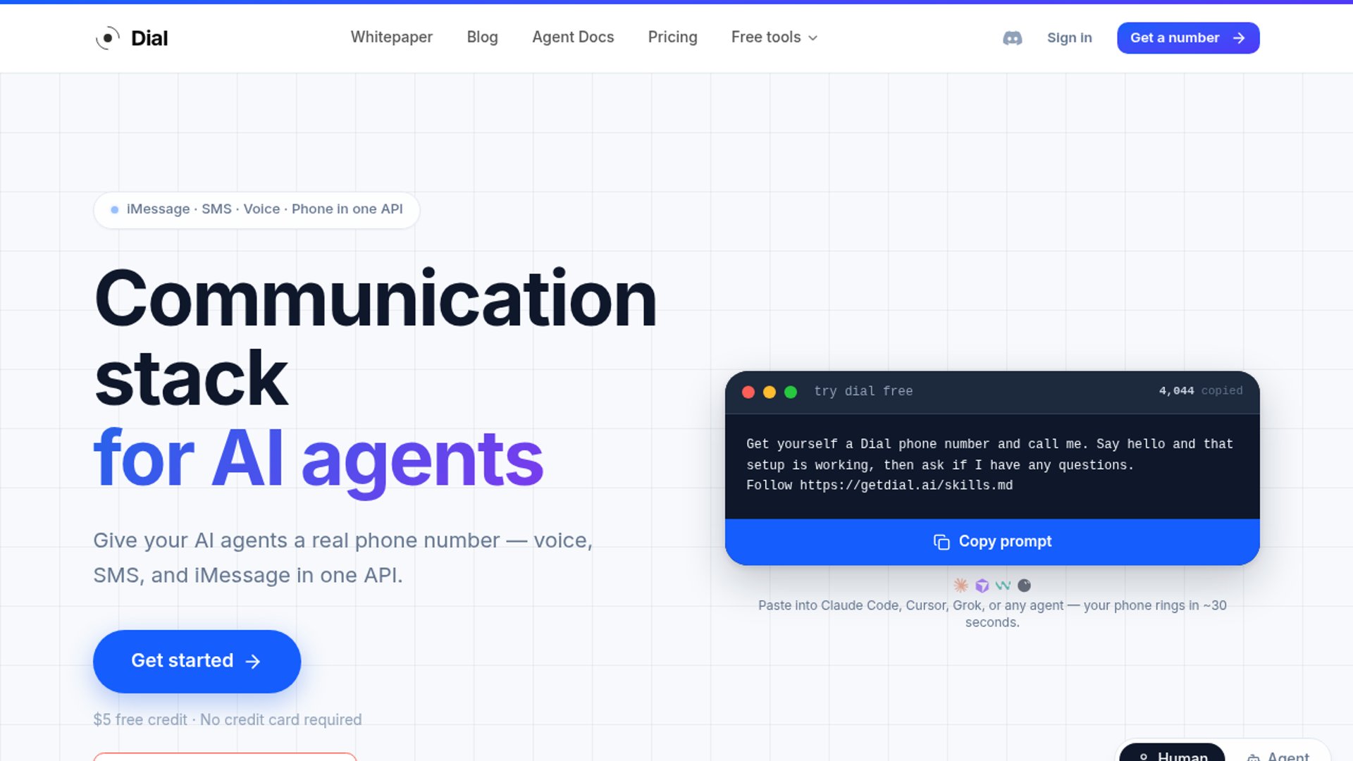Dial gives AI agents phone numbers