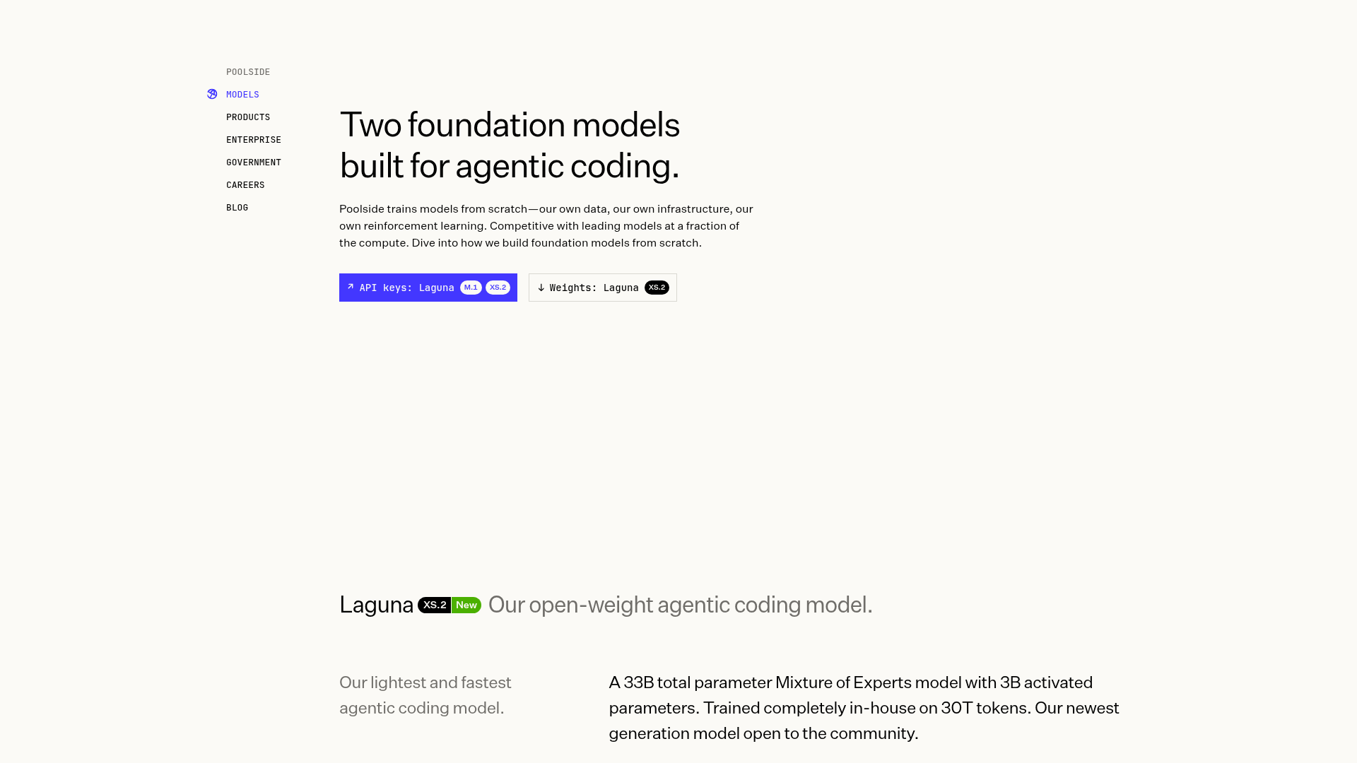 Poolside drops Laguna XS.2 open weights