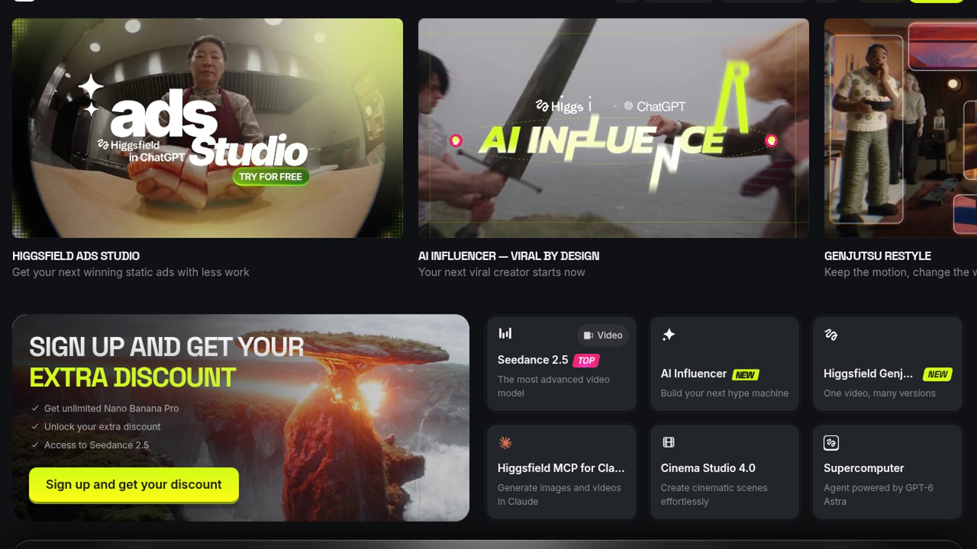 Higgsfield Powers Codex's Cinematic Website