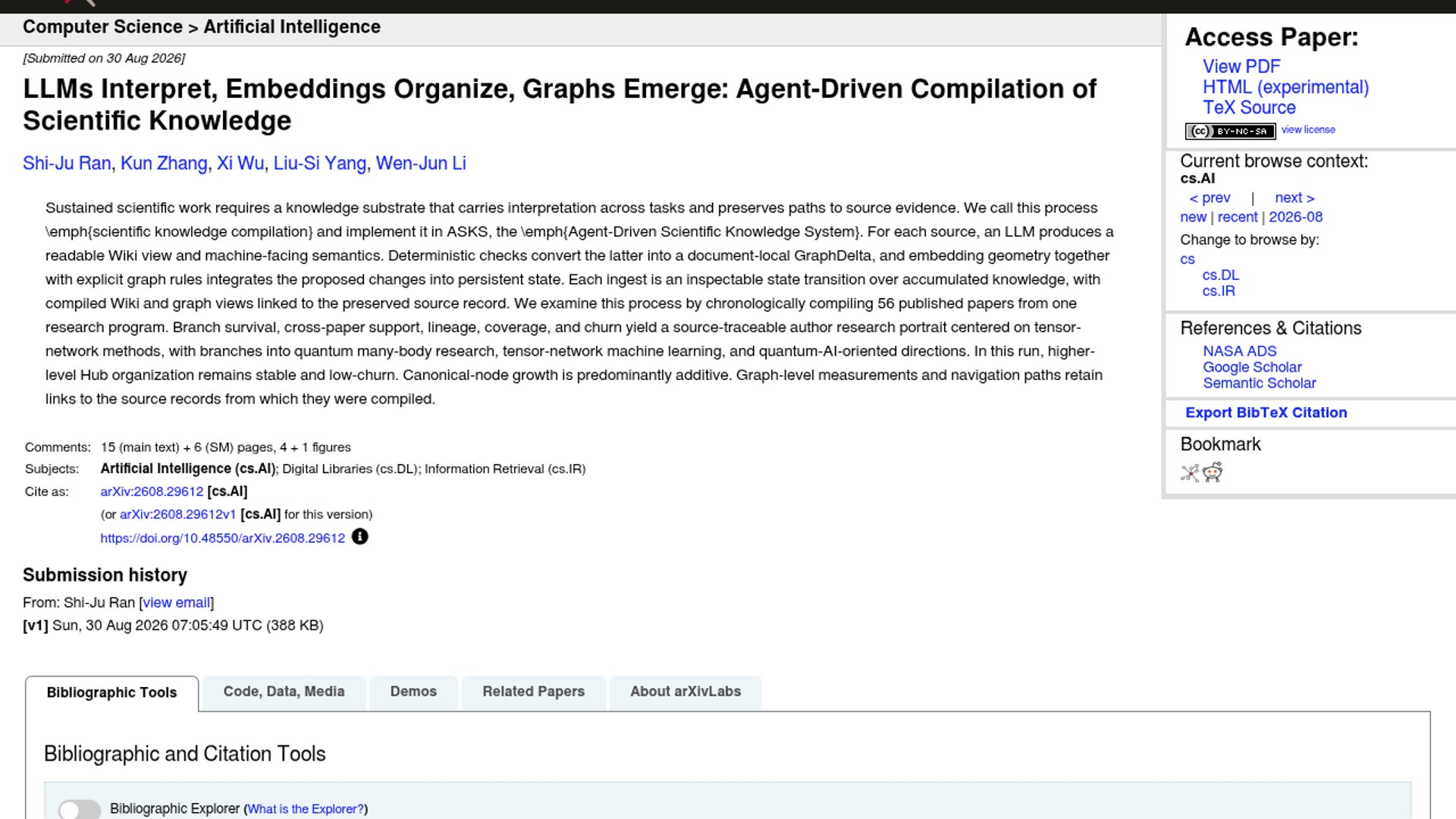 ASKS Compiles Papers Into Traceable Graphs