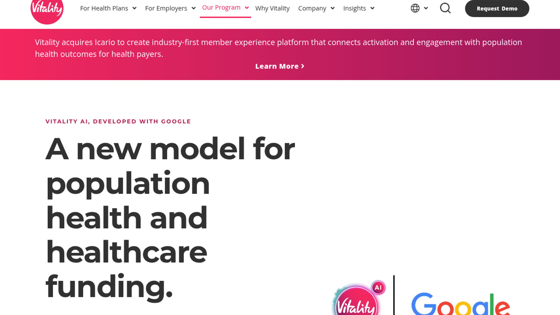 Vitality launches Gemini-powered Vitality AI in US