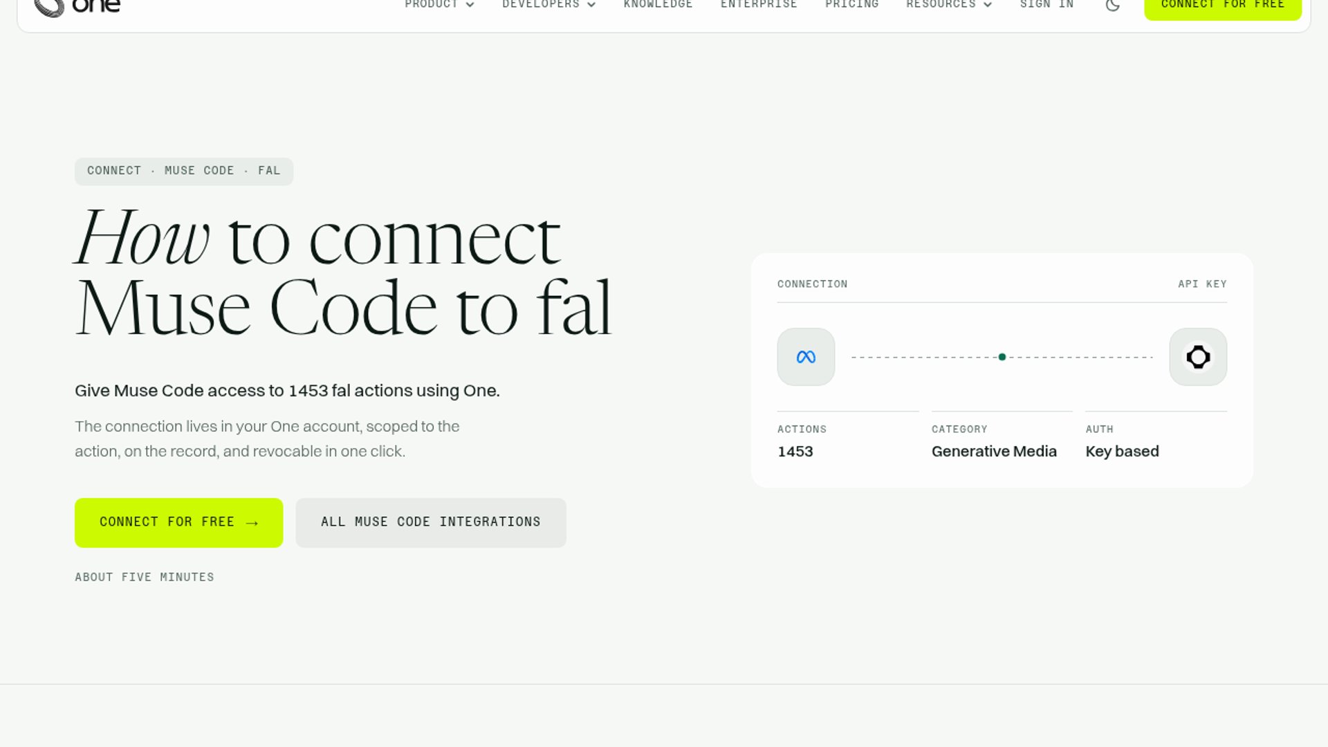 One Connects Muse Code to fal Generative Media