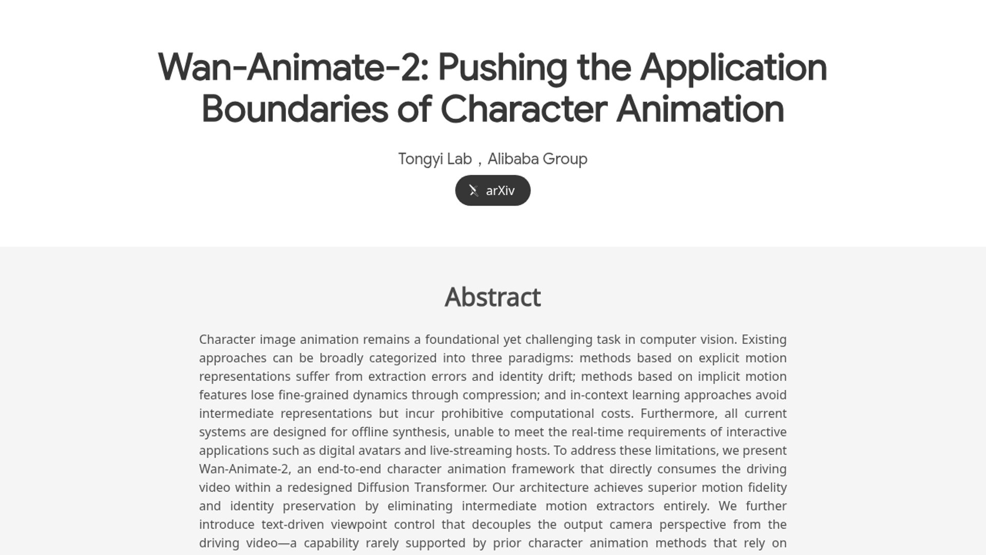 Alibaba releases Wan Animate 2 motion framework