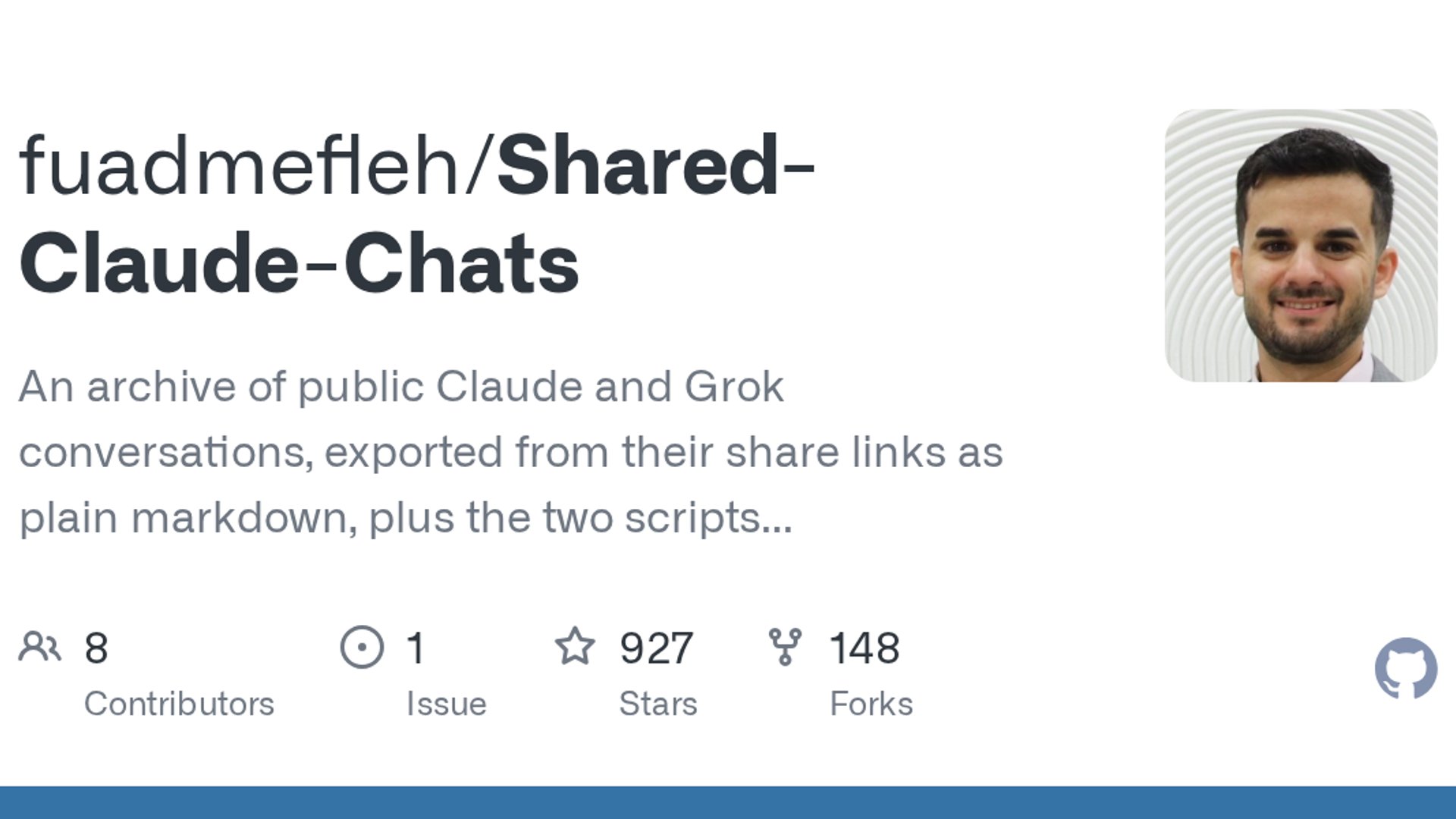 Shared-Claude-Chats archives public Claude and Grok chats