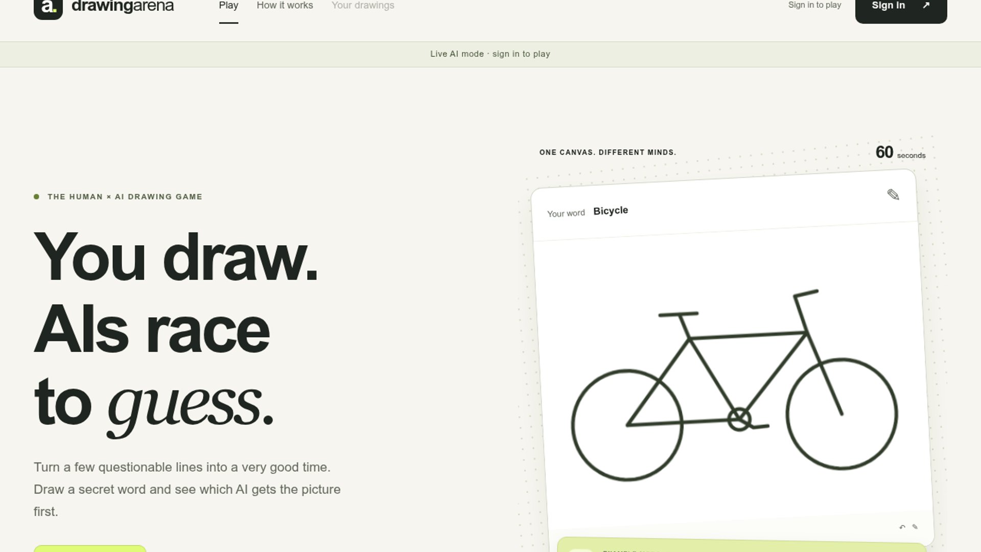 Drawing Arena launches real-time AI sketch race