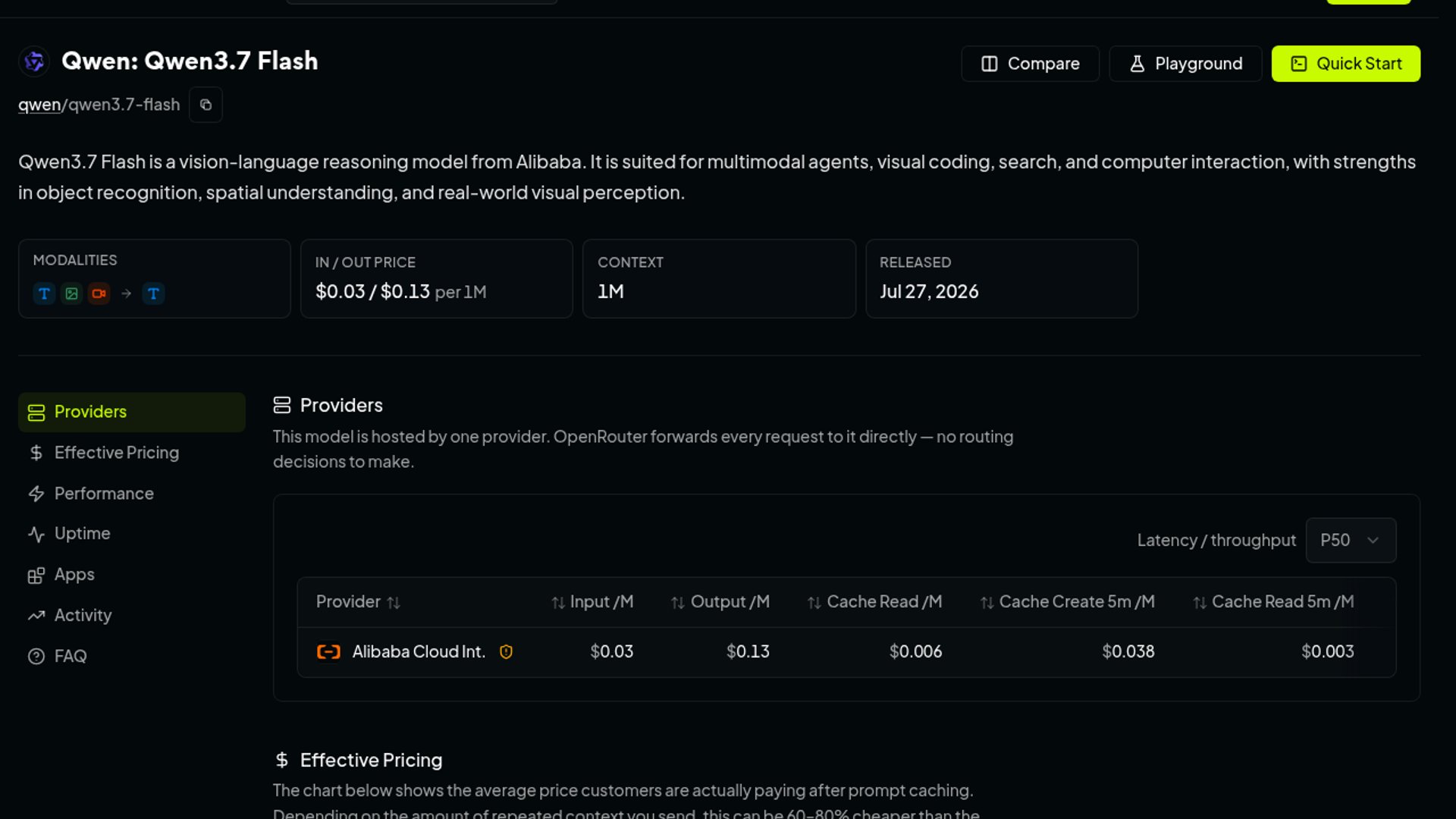 Alibaba's Qwen3.7-Flash reasoning model hits OpenRouter