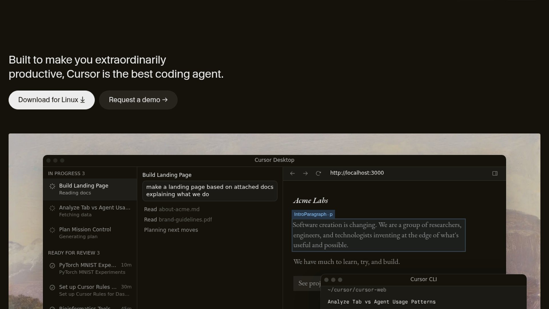 Cursor launches custom user profiles