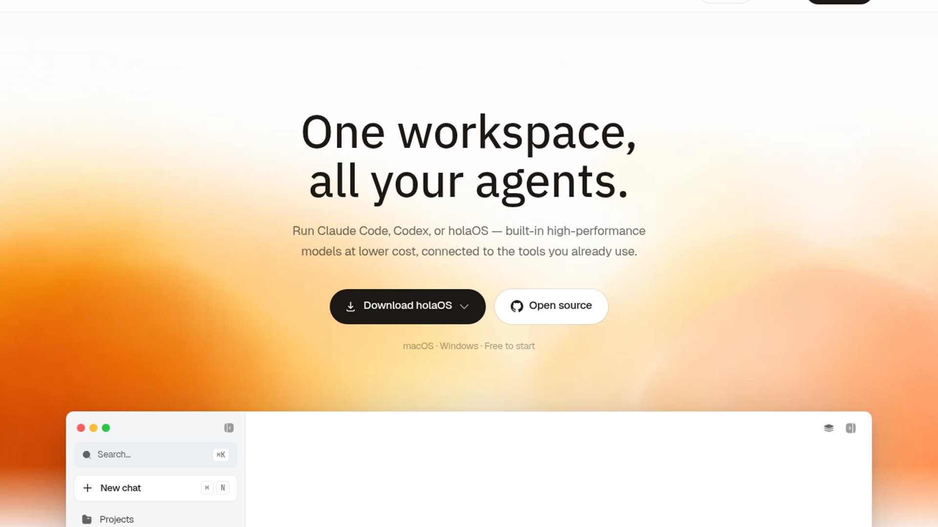 holaOS unifies AI agents, tools, memory