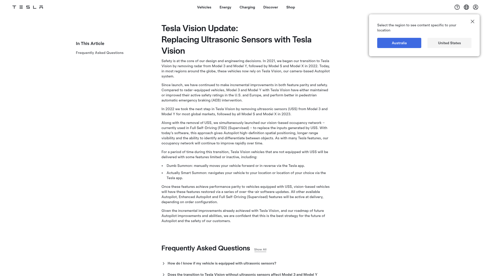 Tesla compares camera perception with human vision