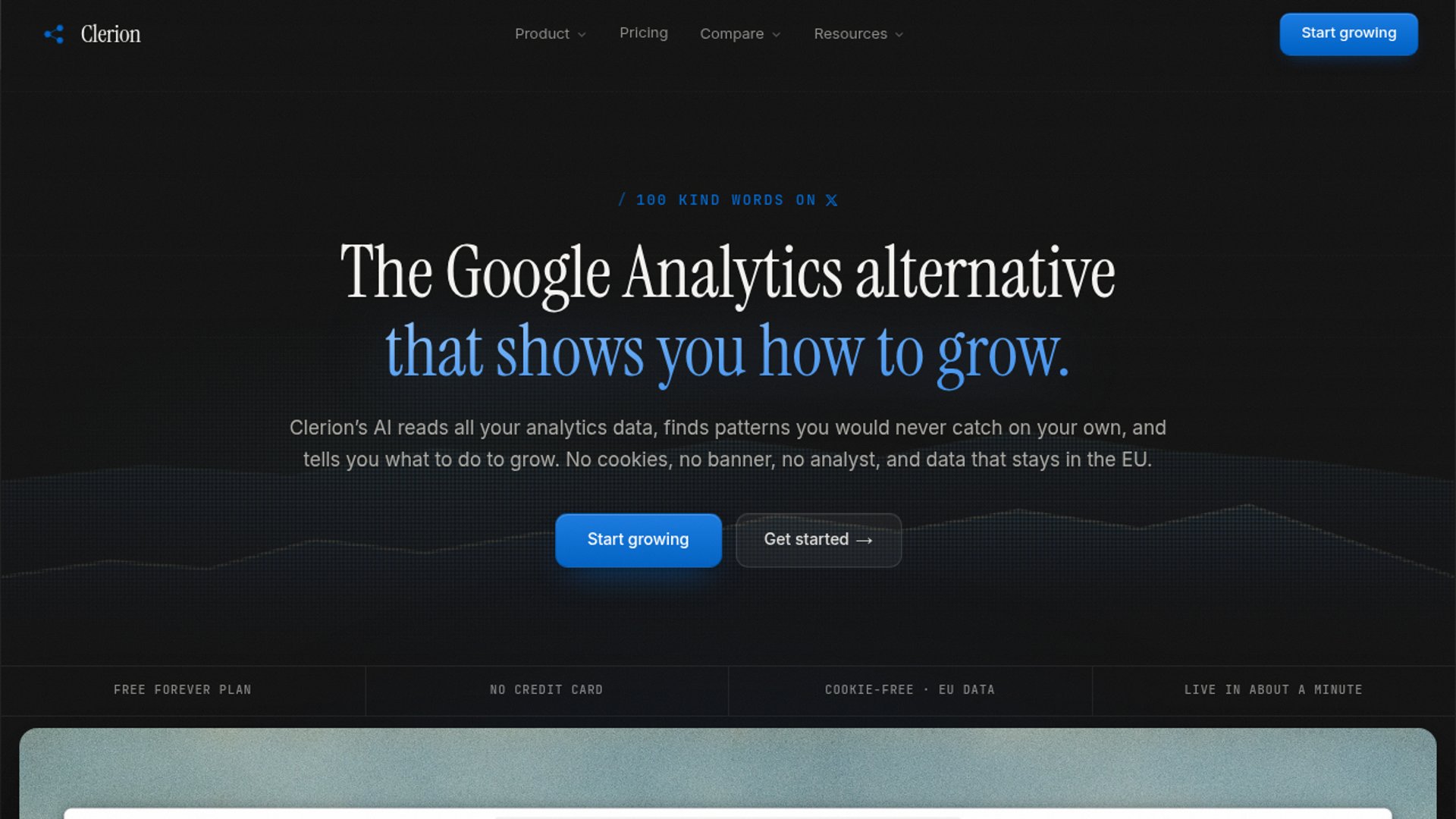Clerion replaces Google Analytics with AI