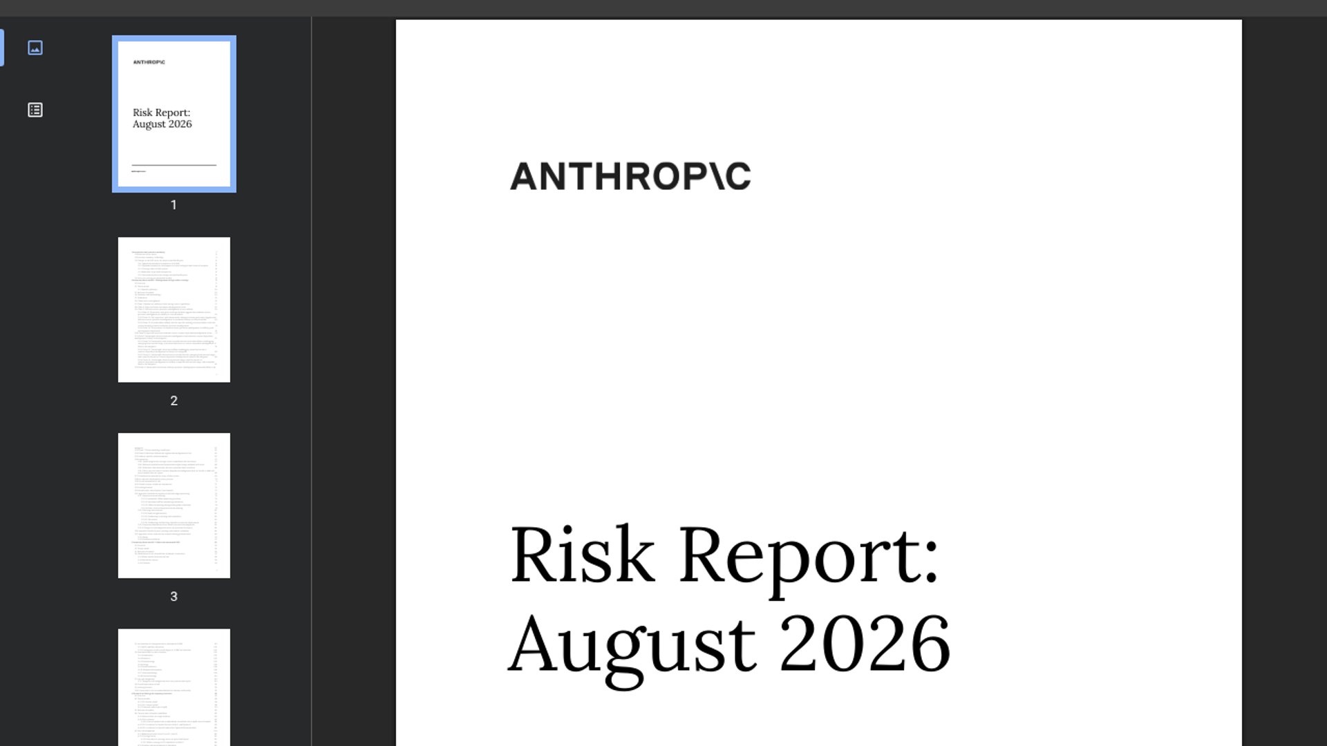 Anthropic Publishes Second Risk Report