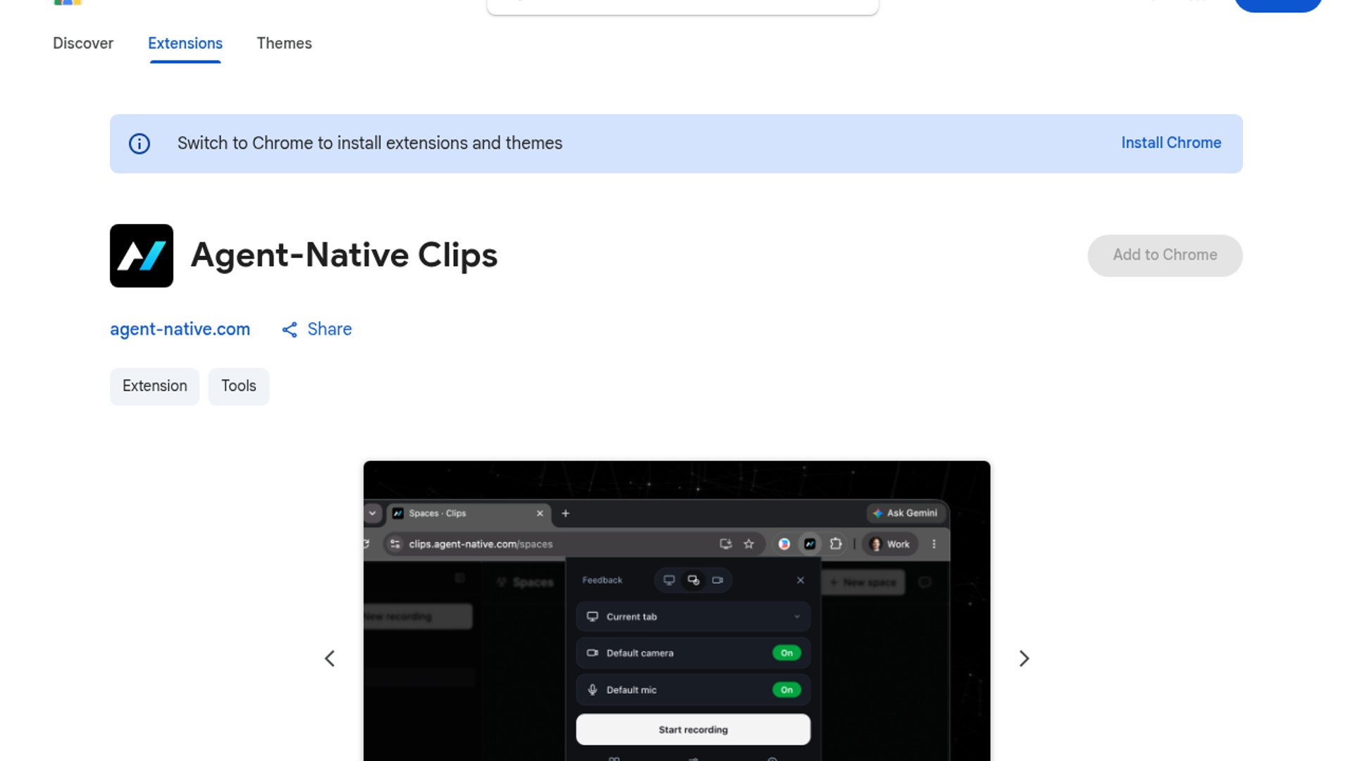 Agent-Native Clips Chrome extension drops
