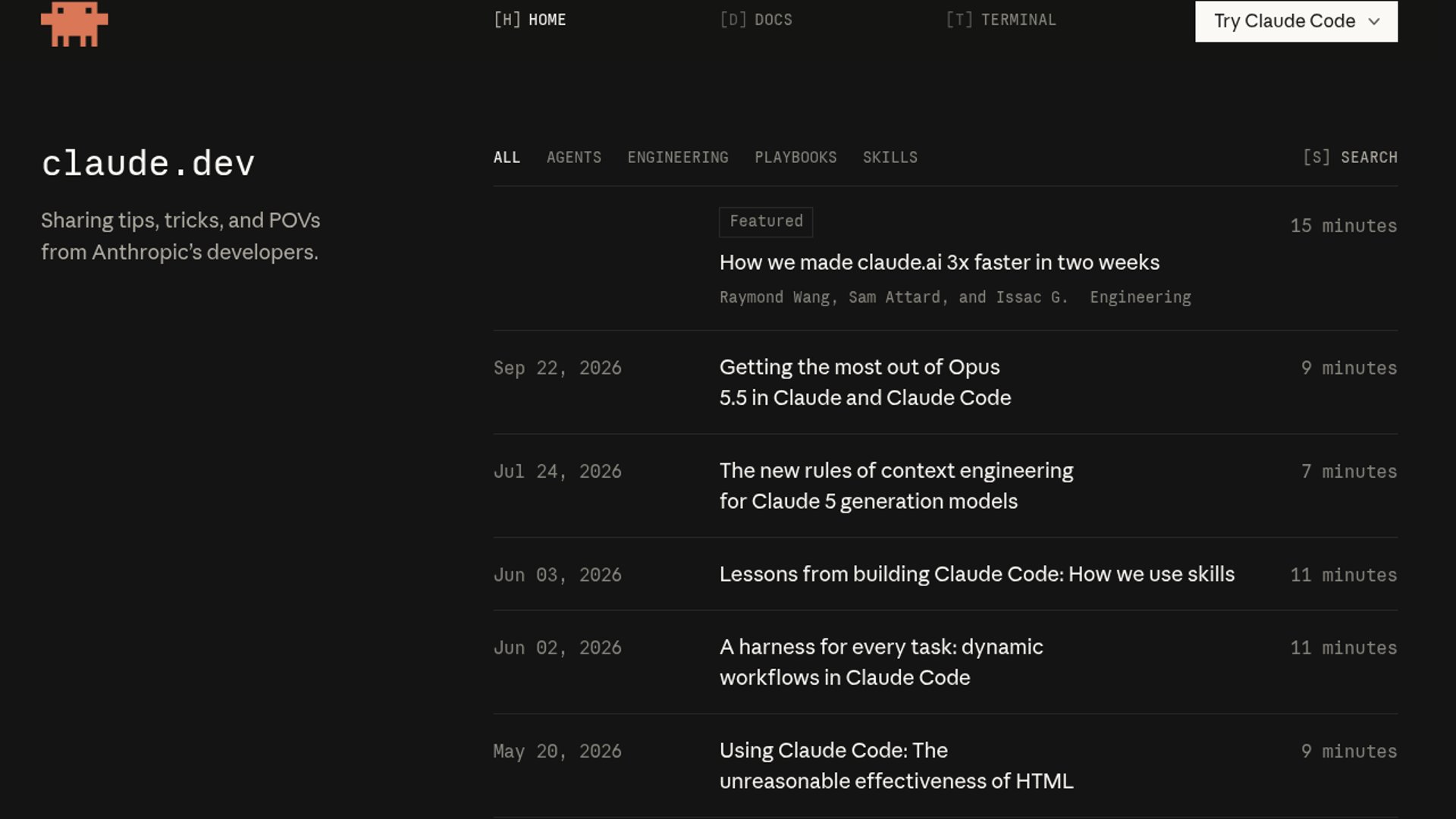 Anthropic launches claude.dev technical writing channel
