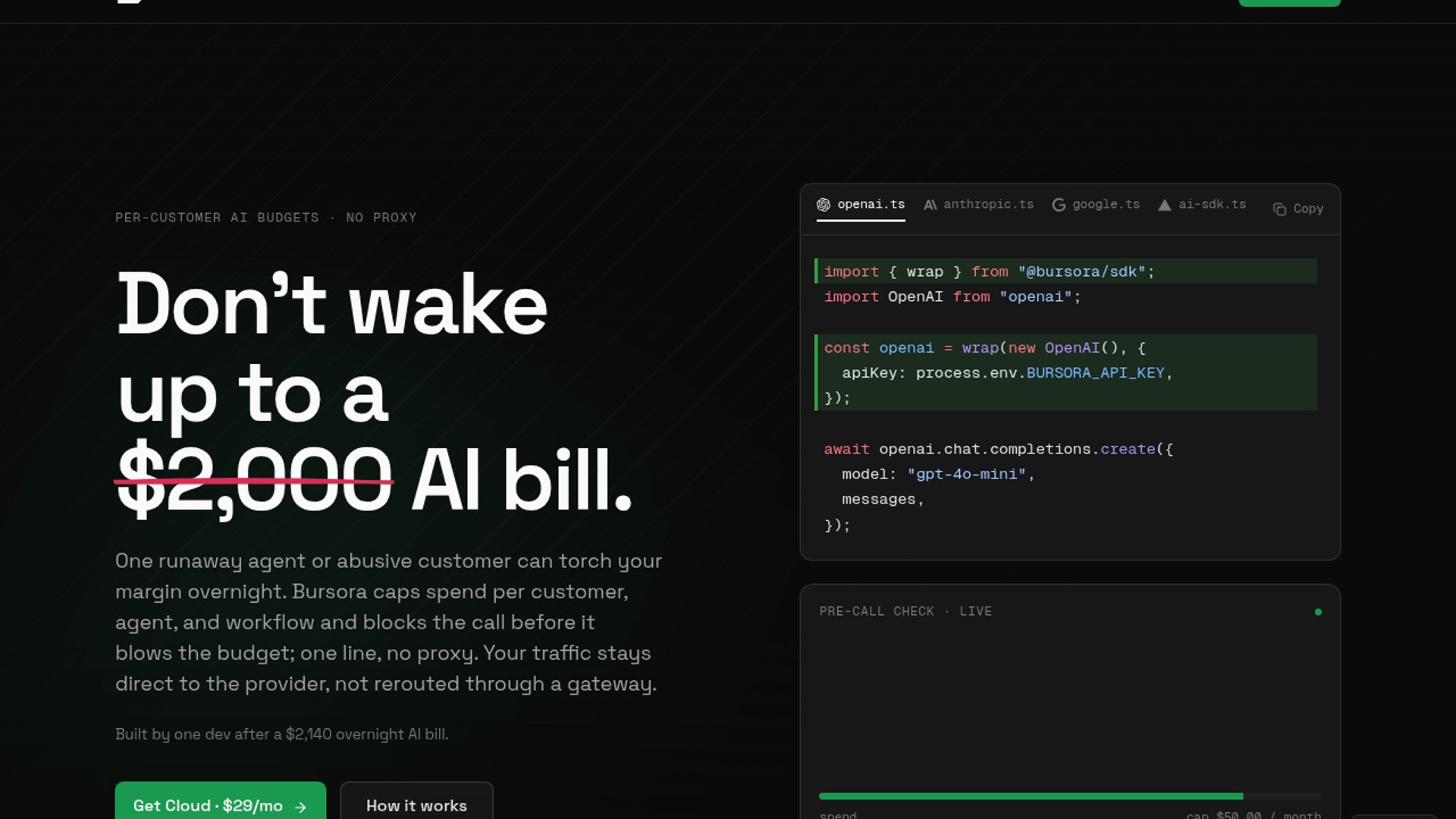 Bursora launches proxy-free AI spend capping tool