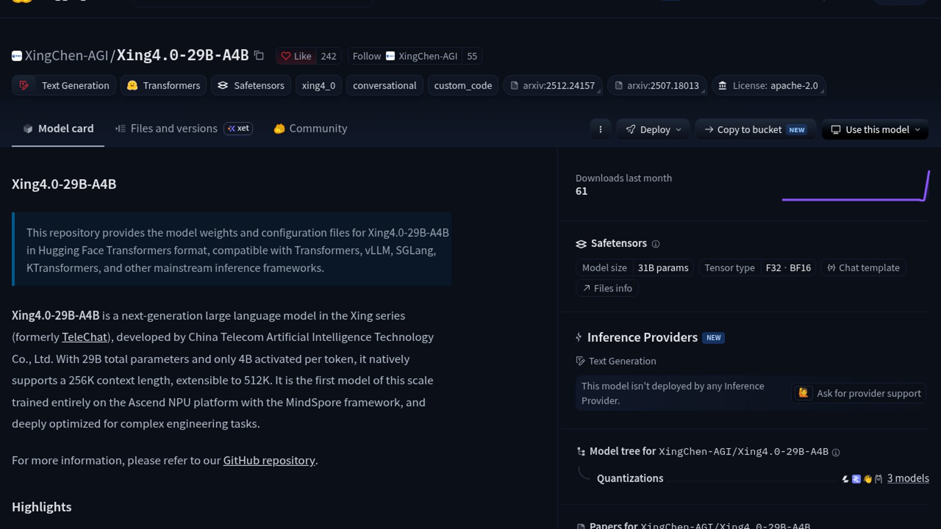 China Telecom AI launches Xing4.0-29B-A4B agent MoE