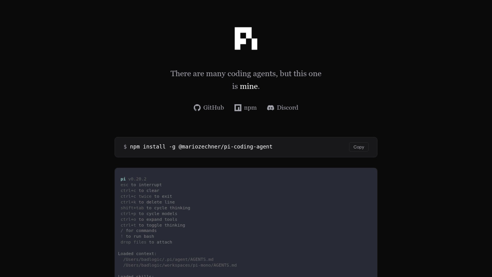 Pi pitches extensible terminal coding agent