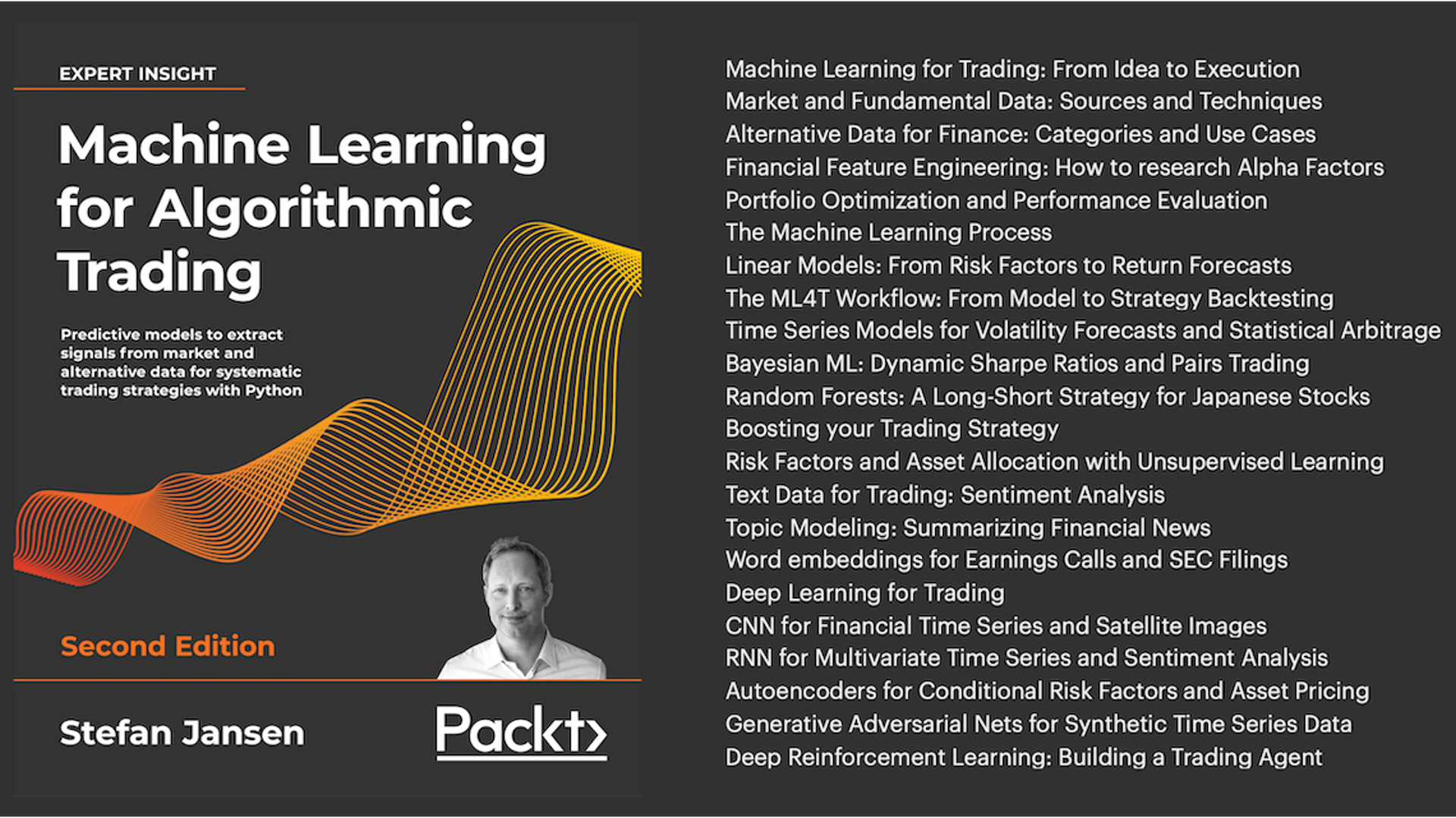 An extensive, production-grade repository offering full Python implementations and notebooks for Stefan Jansen's *Machine Learning for Algorithmic Trading (2nd Edition)*.