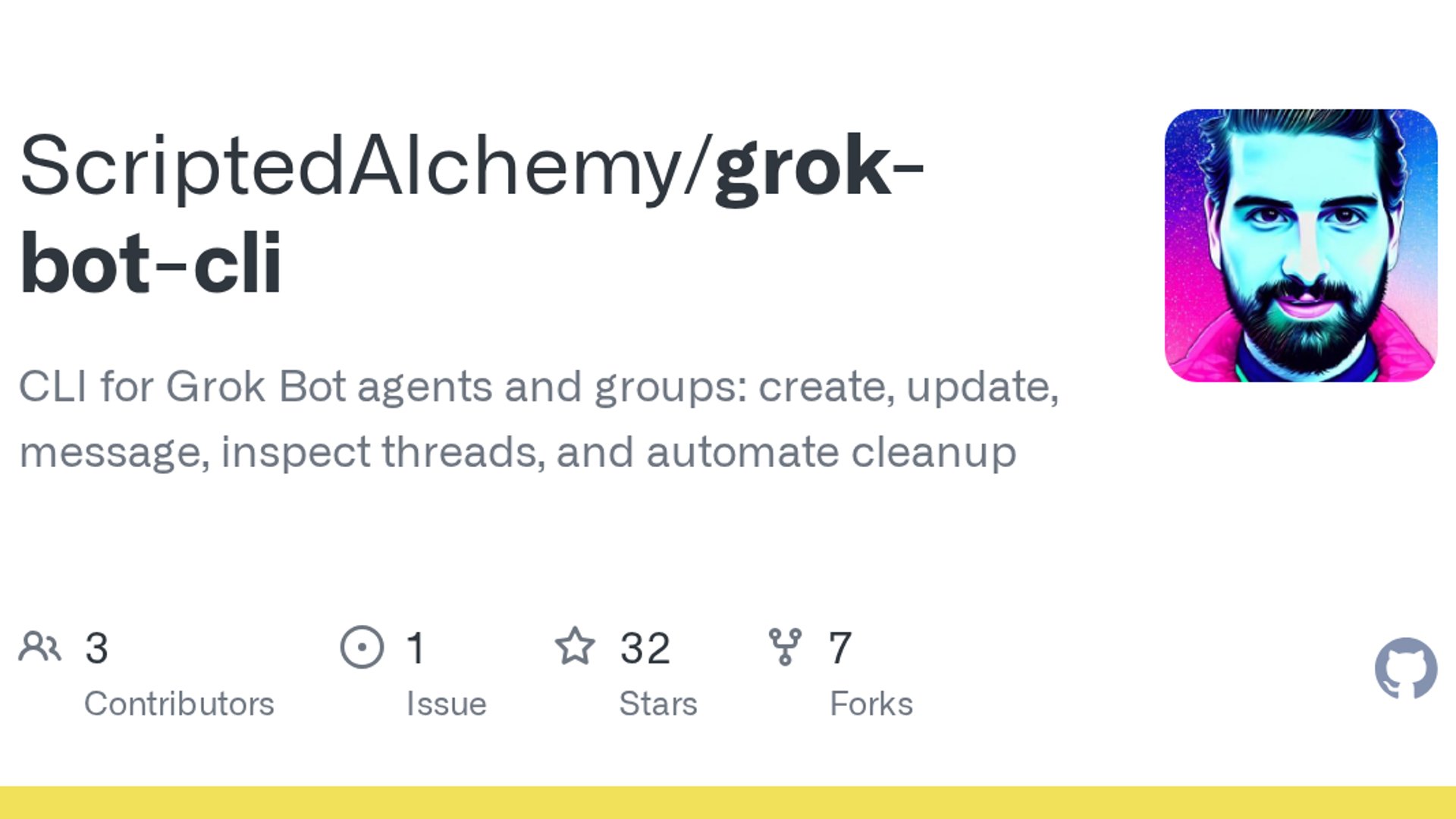 grok-bot-cli puts Grok Bot in terminals.