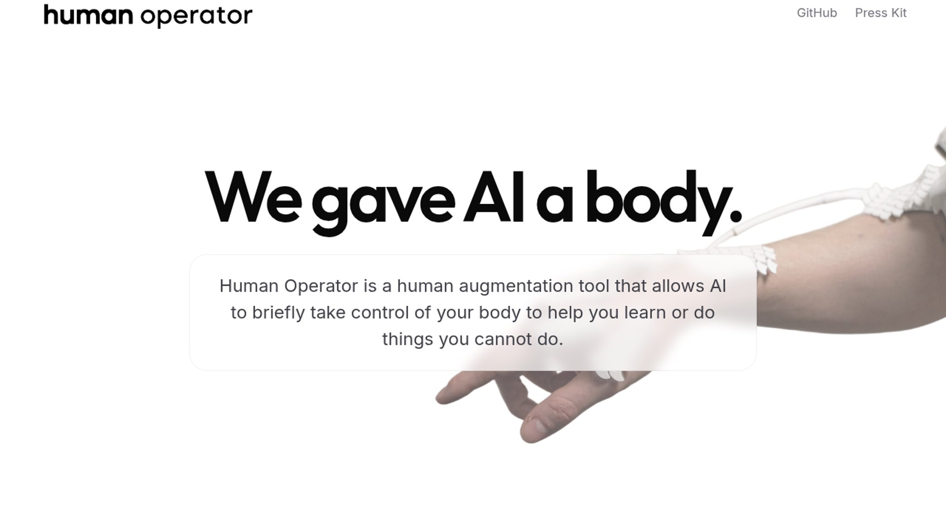 Human-AI Symbiosis Needs Physical Input