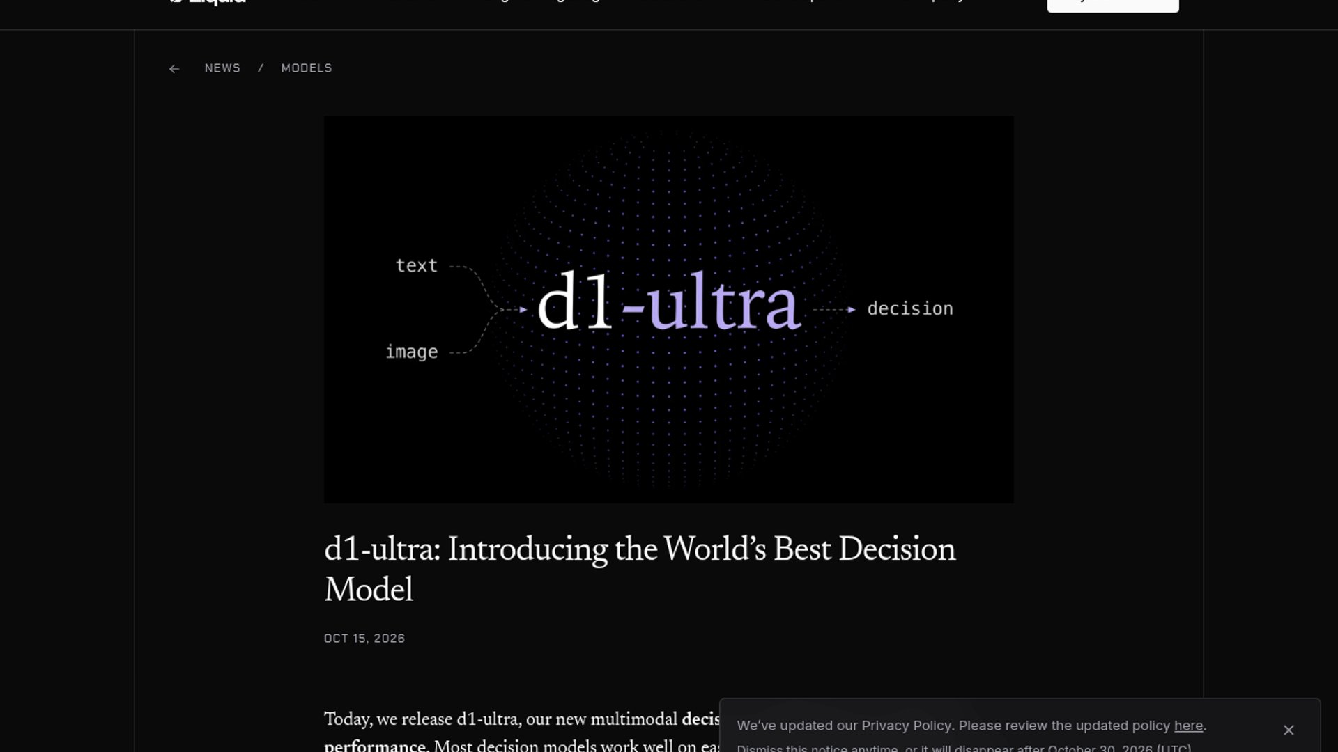 Liquid AI drops d1-ultra, tops Decision Index