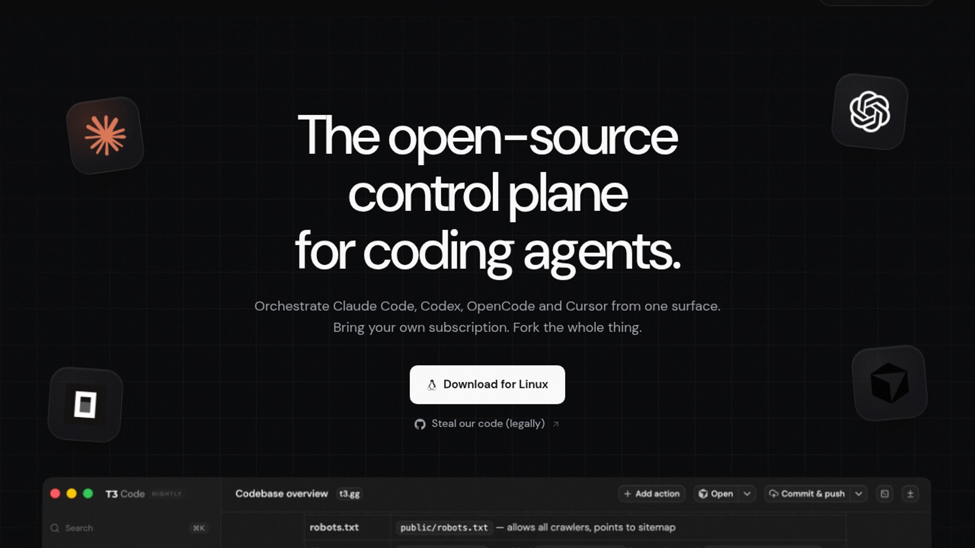 T3 Code updates agent GUI with git worktrees