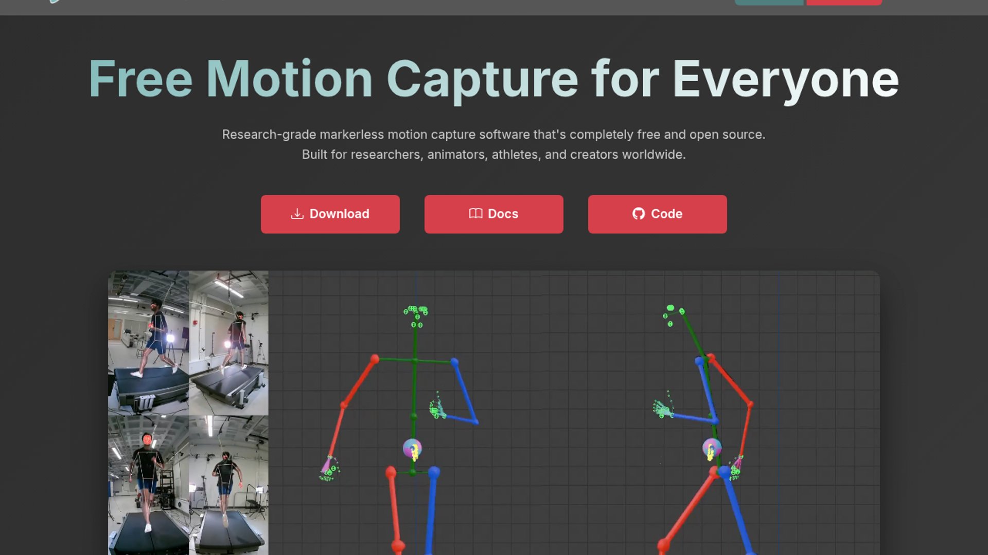 FreeMoCap Turns Webcams Into 3D Mocap