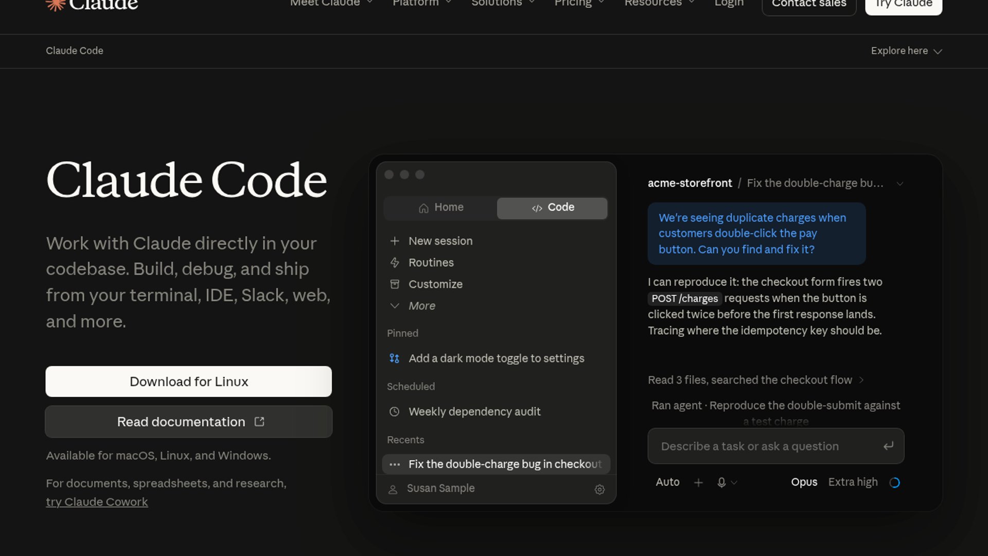 Claude Code Desktop features configurable transcript views