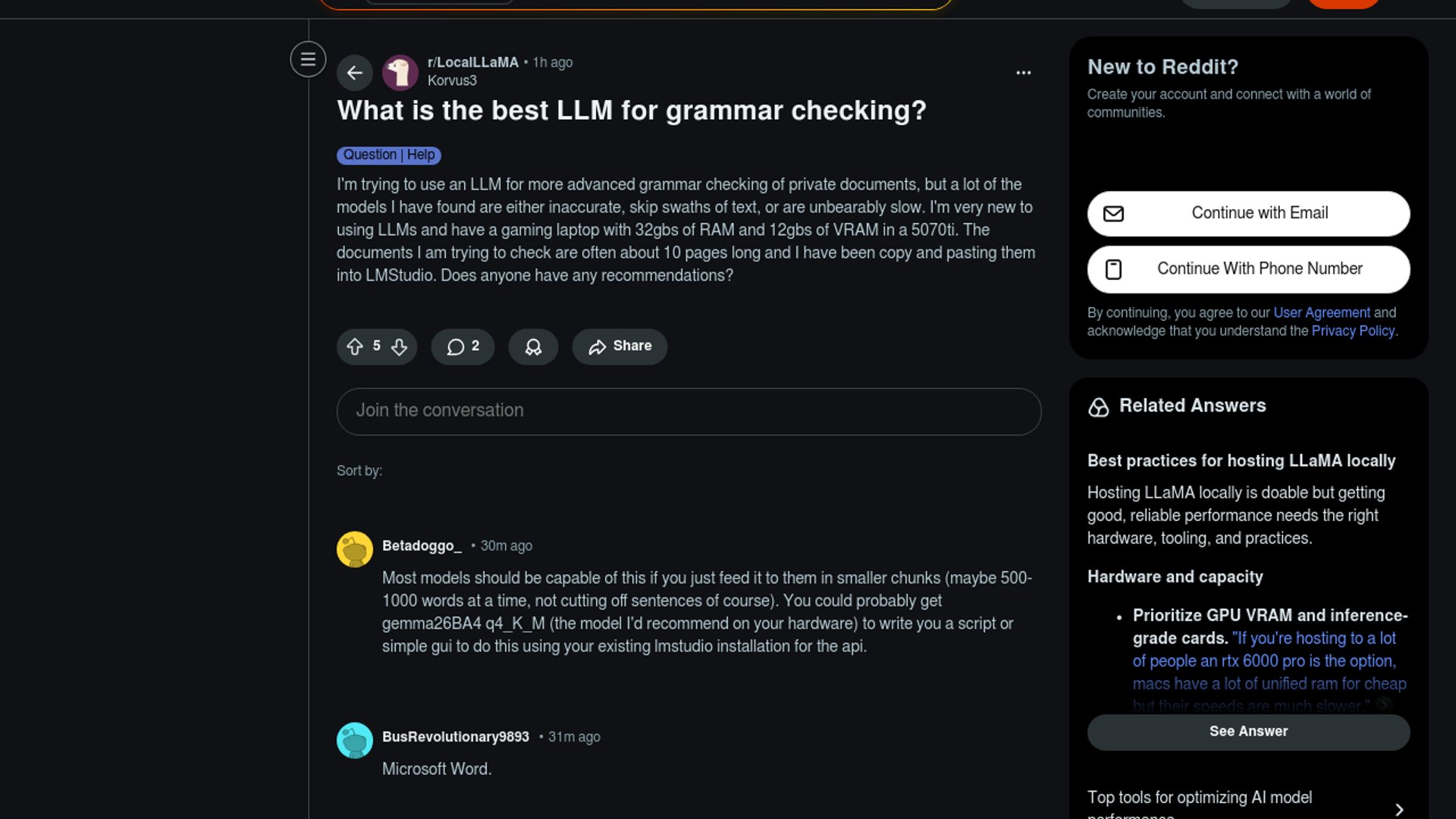 LM Studio users seek grammar-check model
