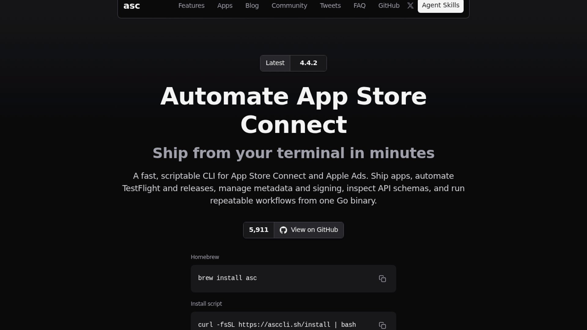 asc CLI automates App Store Connect releases
