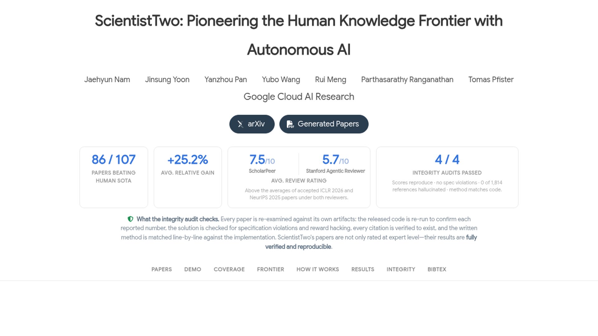 ScientistTwo automates end-to-end scientific research