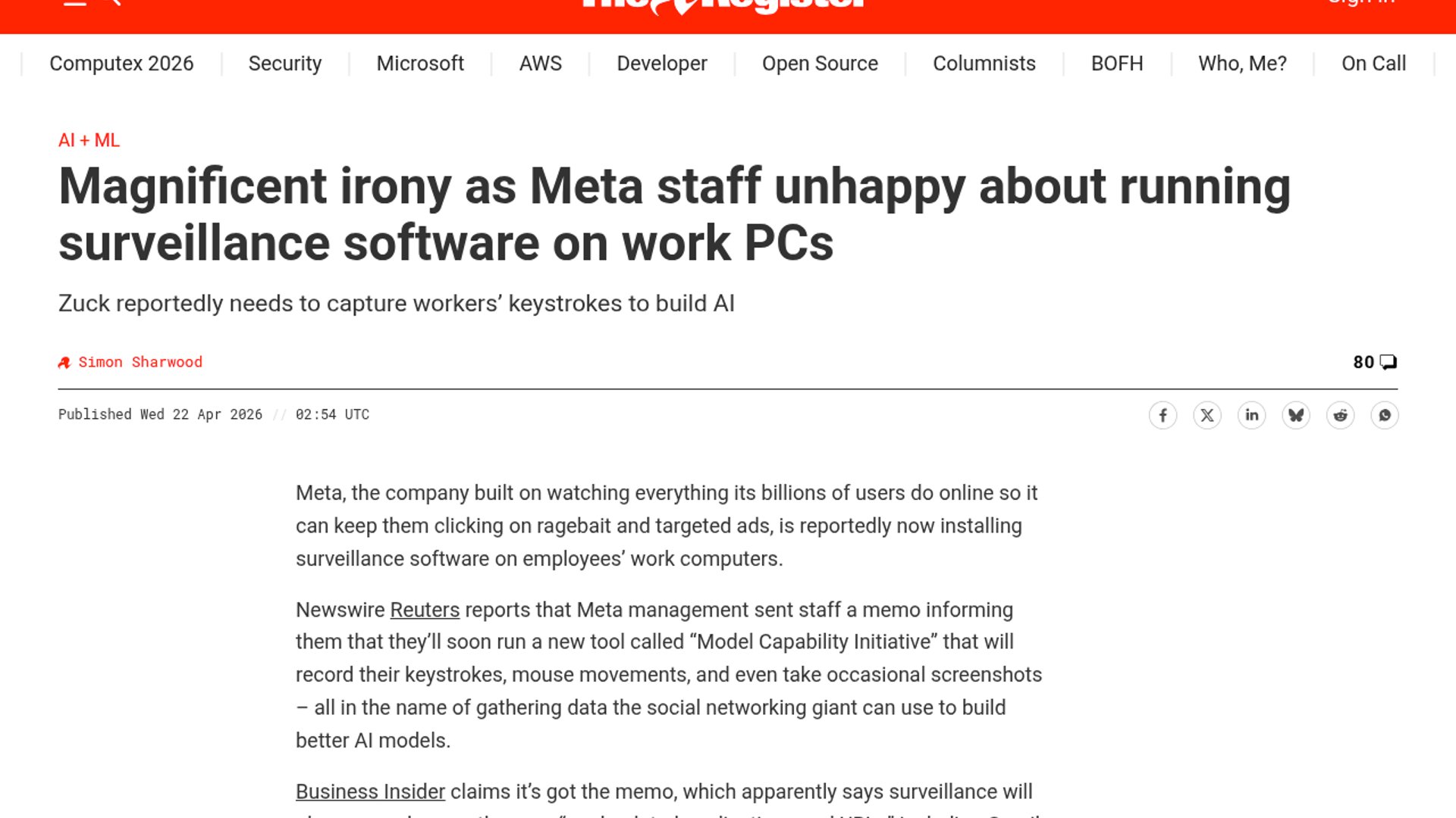Meta scales back employee keystroke tracking