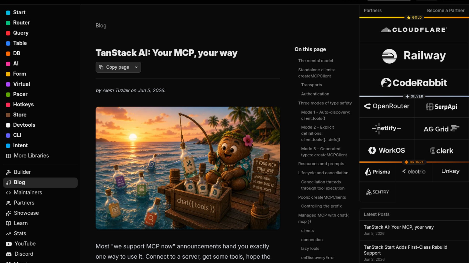 TanStack AI has introduced host-side Model Context Protocol (MCP) support via the @tanstack/ai-mcp package, allowing developers to expose any MCP server as type-safe tools for AI agents.