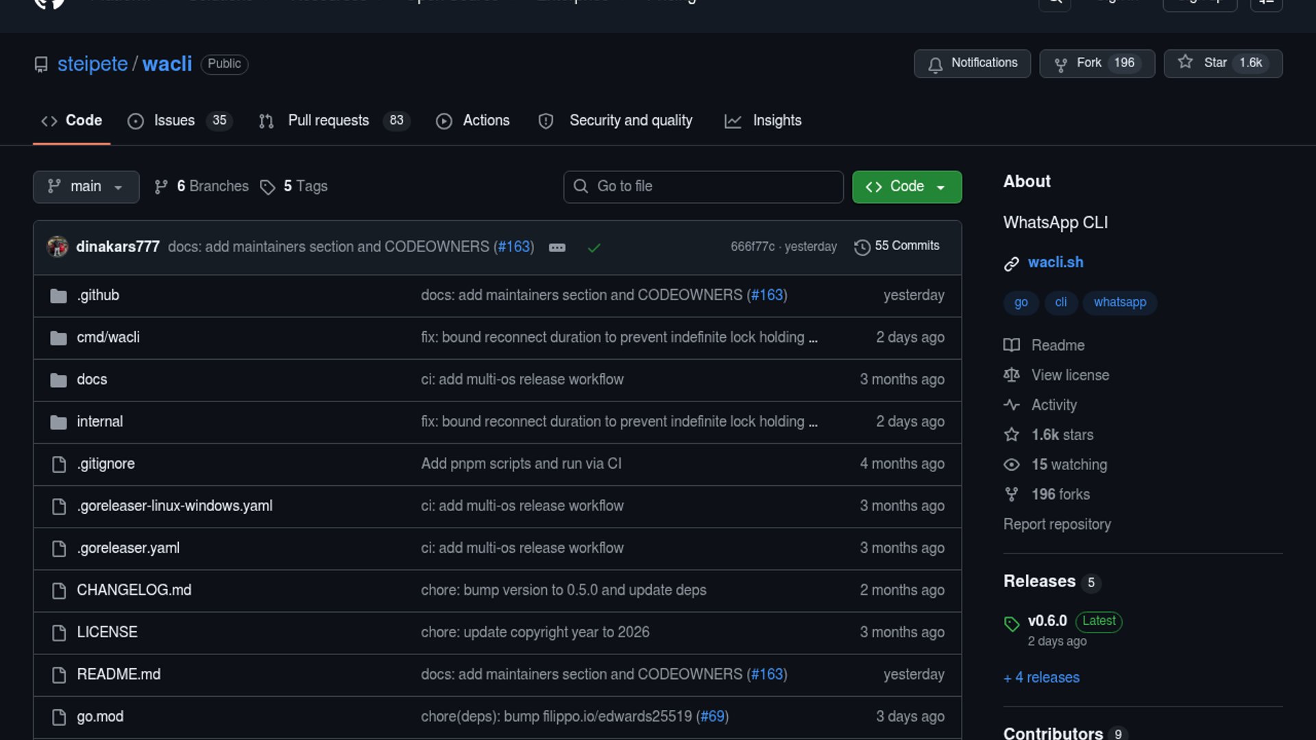 wacli ships terminal-first WhatsApp workflows