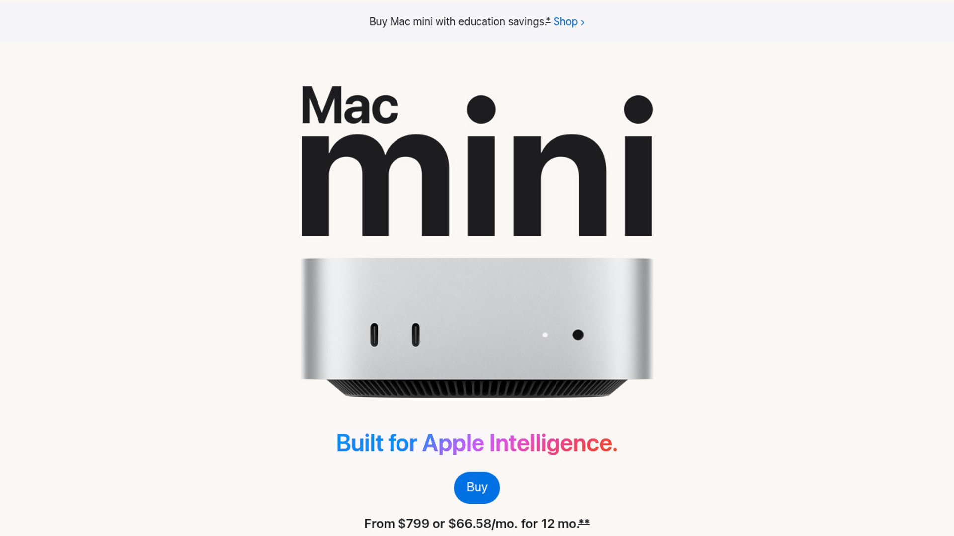 Apple readies Mac mini before iPhone event