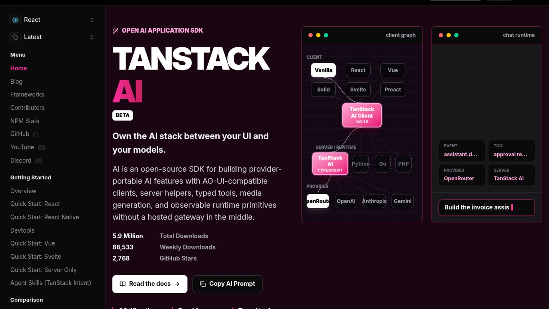TanStack AI hits beta as multimodal SDK