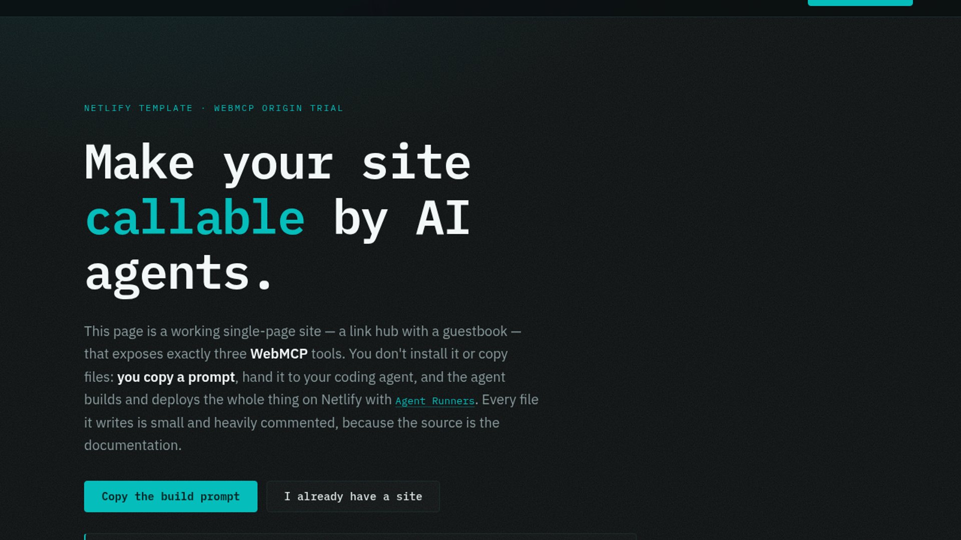 WebMCP Starter makes sites agent-ready