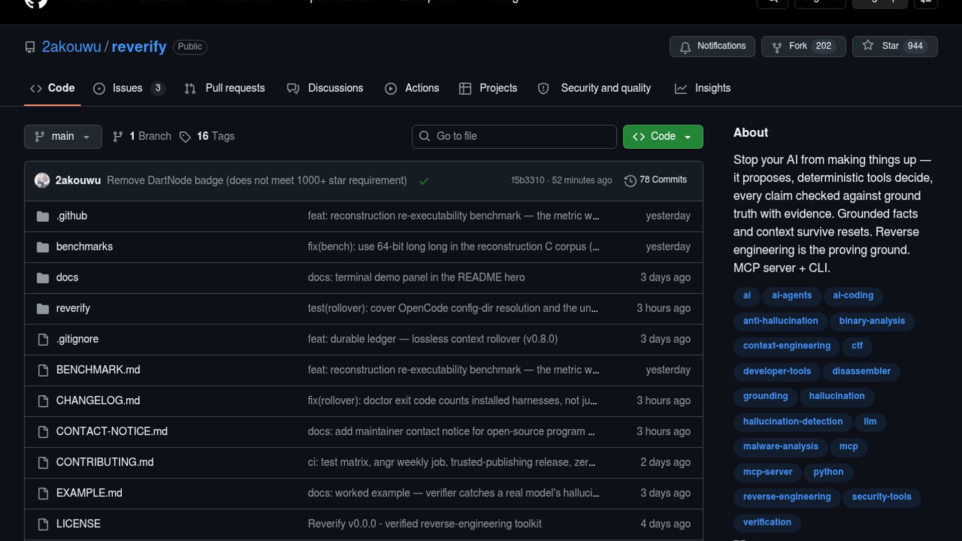 Reverify Makes AI Reverse Engineering Auditable