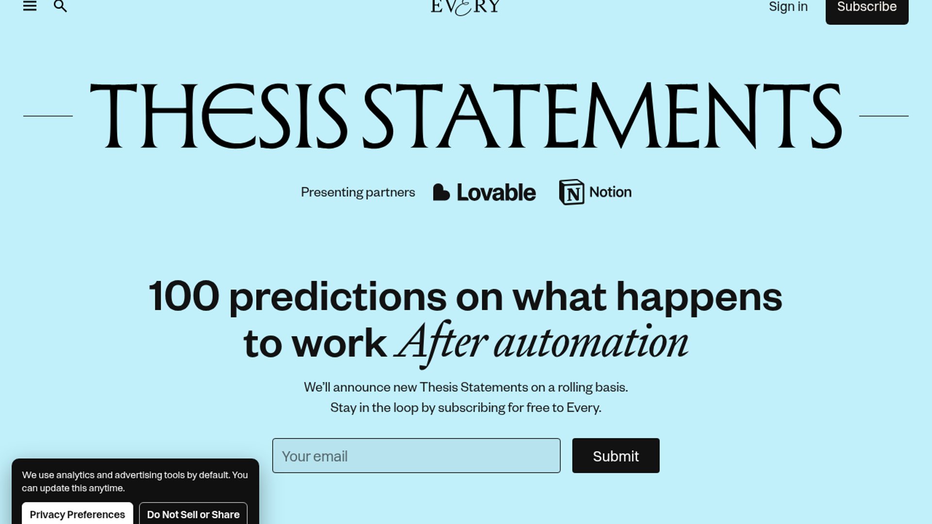 Every’s Thesis Statements Reframe AI Work
