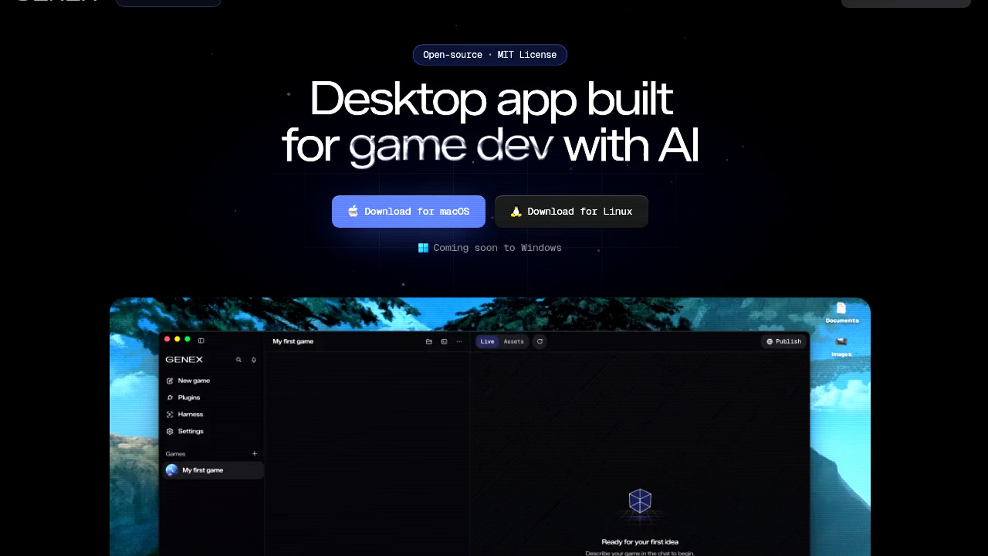 Genex Desktop 0.1.7 expands AI game dev