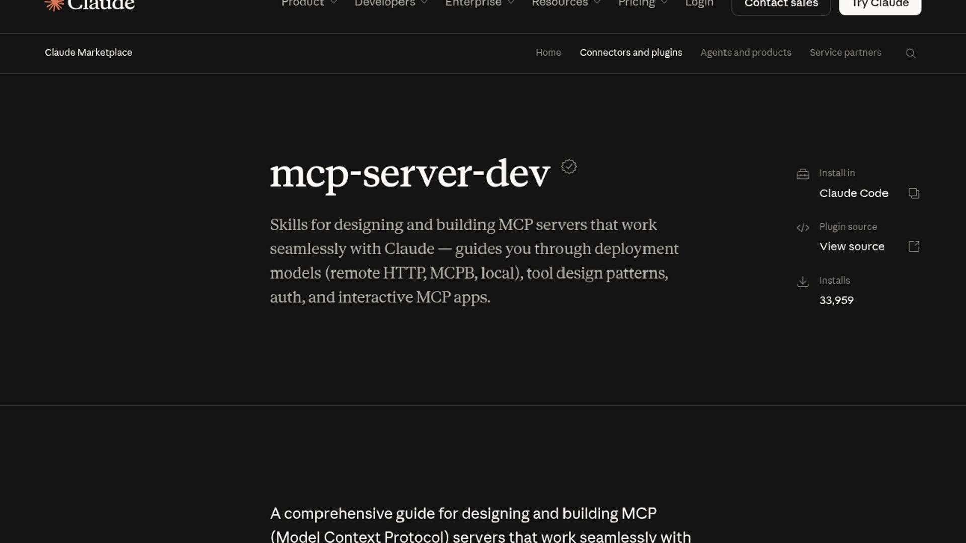 Anthropic's MCP Server Dev Plugin Lands