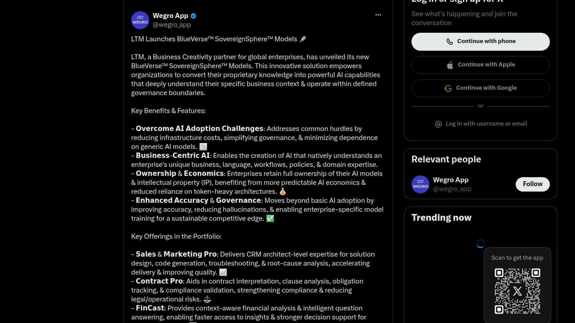LTM launches BlueVerse™ SovereignSphere™ Models to help enterprises convert proprietary knowledge into powerful AI.
