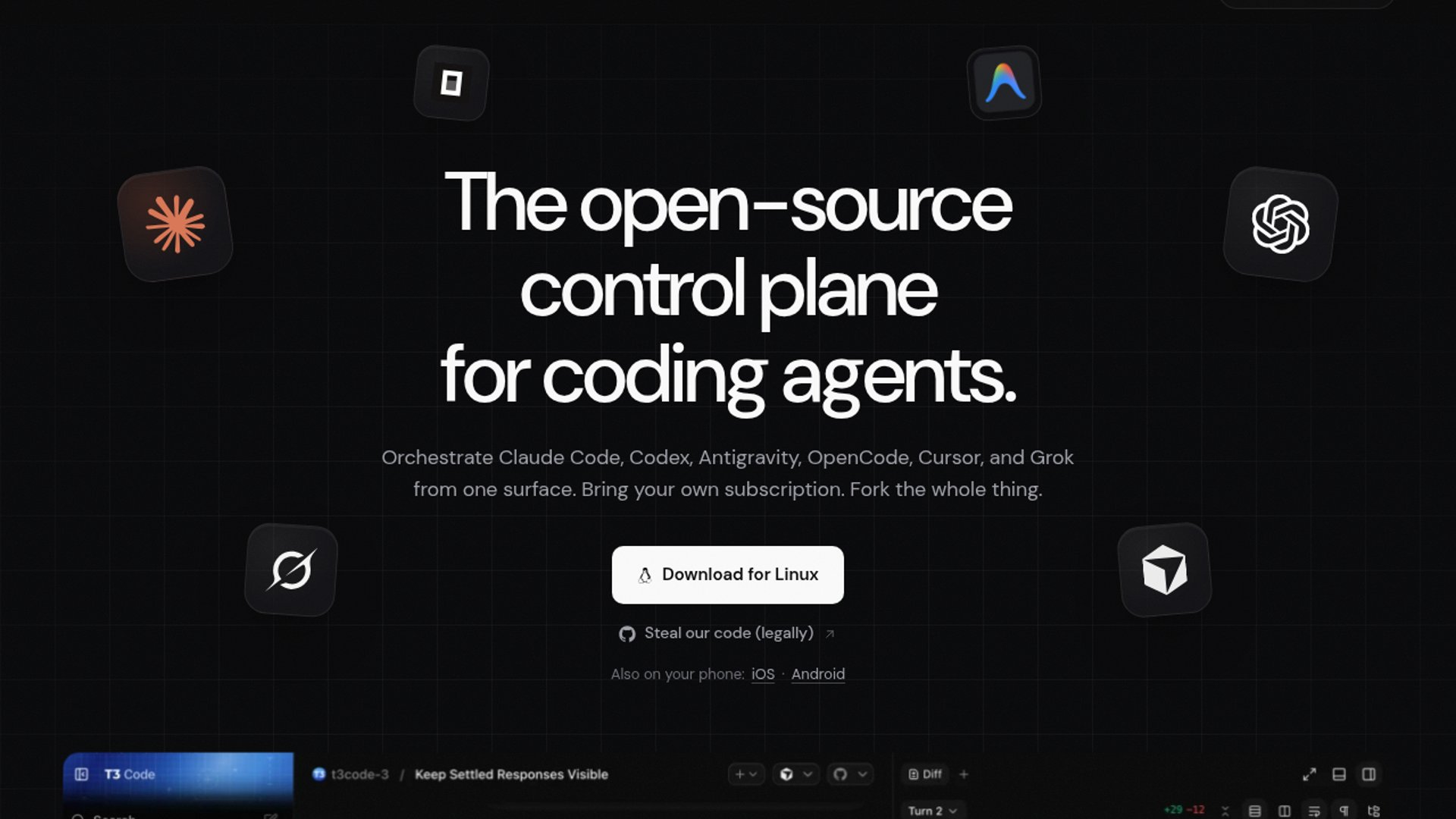 T3 Code launches device hub for remote simulators
