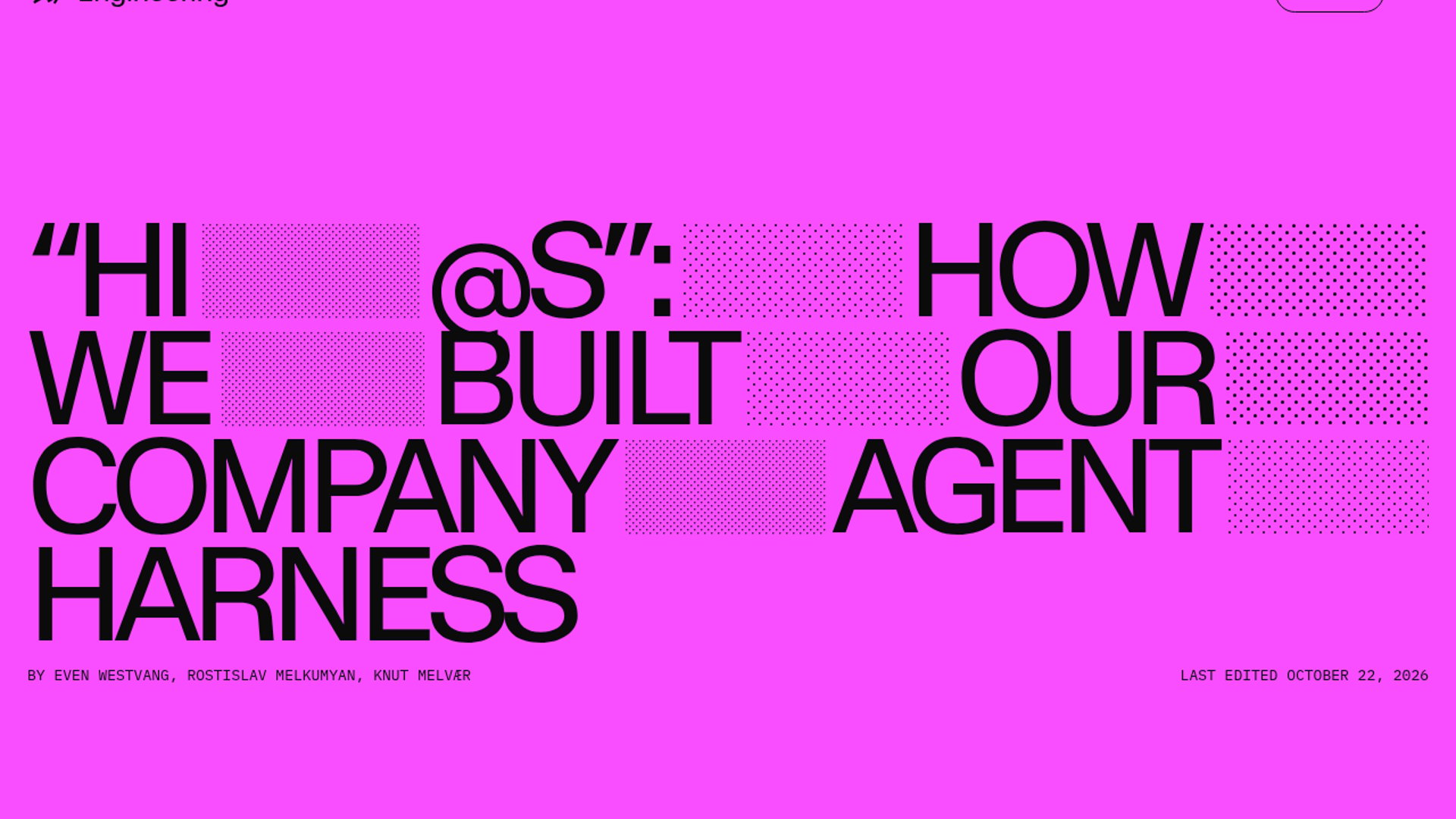 Sanity Builds Bespoke Agent Harness