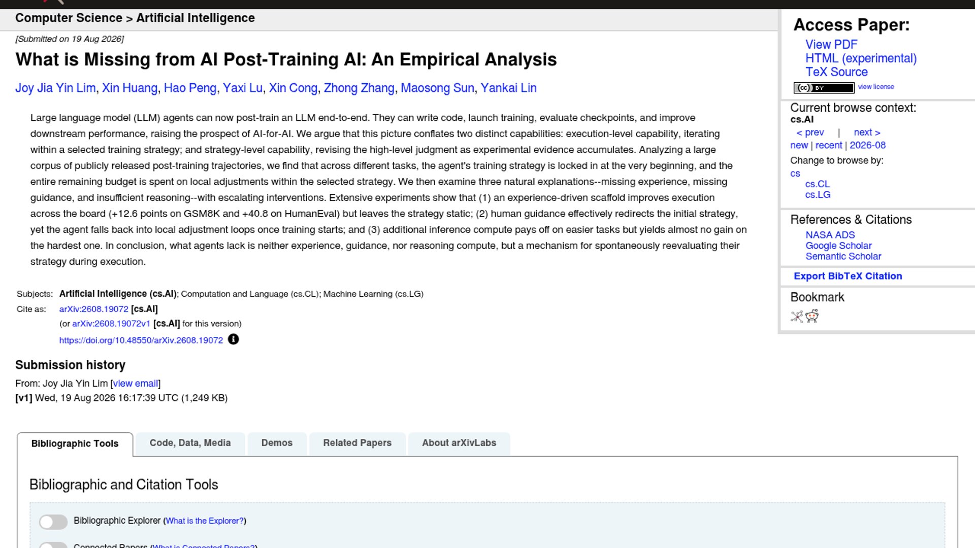 AI Post-Training Agents Hit Strategy Lock-In