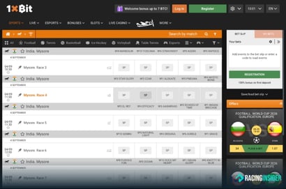 1xbit Racing Page Racing Insider