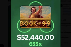 $80 Bet Turns Into $52,440 Win on Book of 99 at Gamdom
